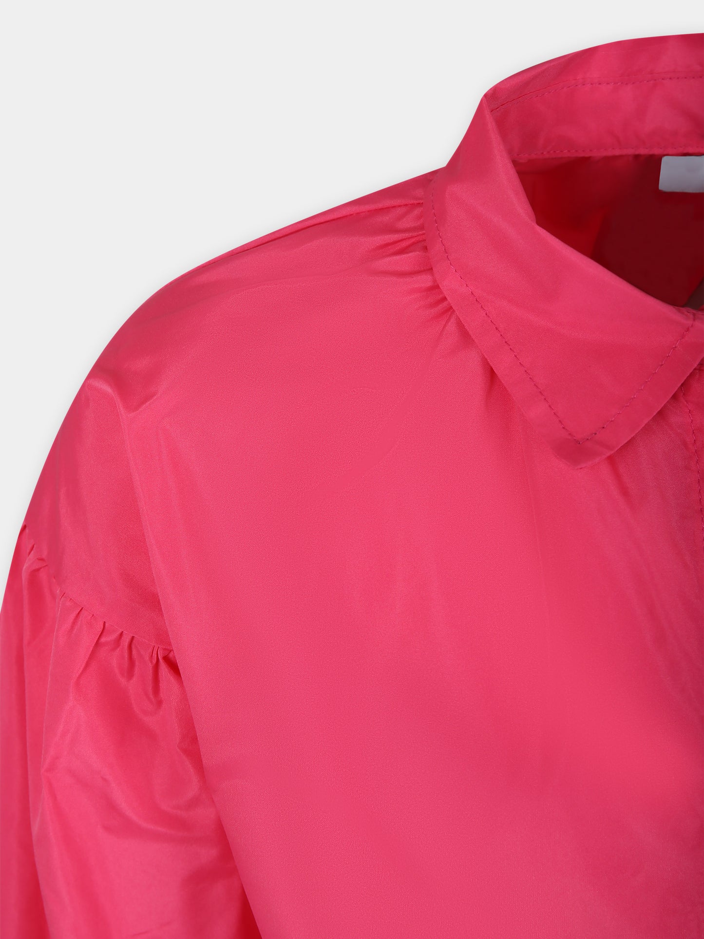 Camicia fucsia per bambina con logo,Msgm Kids,S4MSJGSI150 044