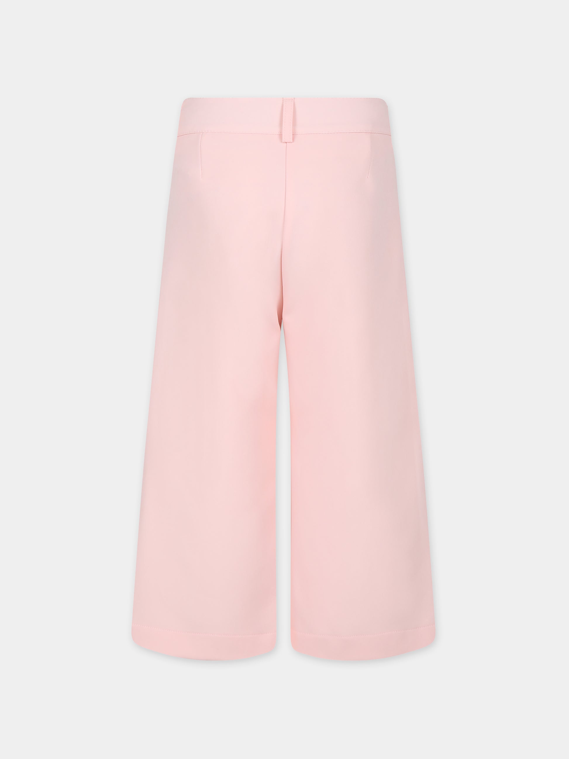 Pantaloni rosa per bambina con logo,Msgm Kids,S4MSJGPA090 049