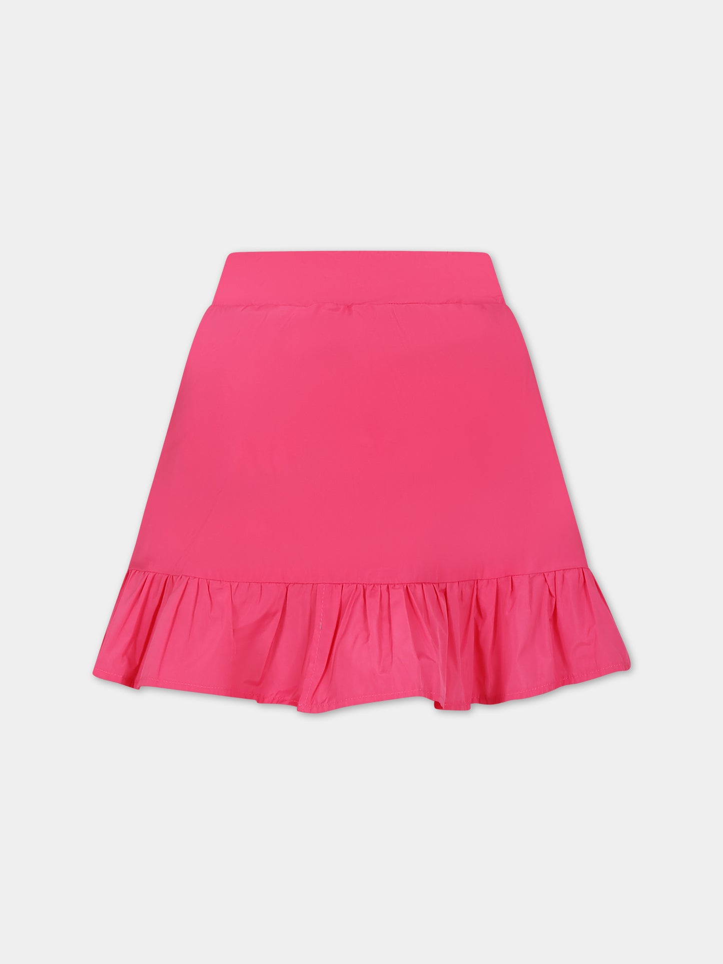 Gonna fucsia per bambina con logo,Msgm Kids,S4MSJGSK141 044