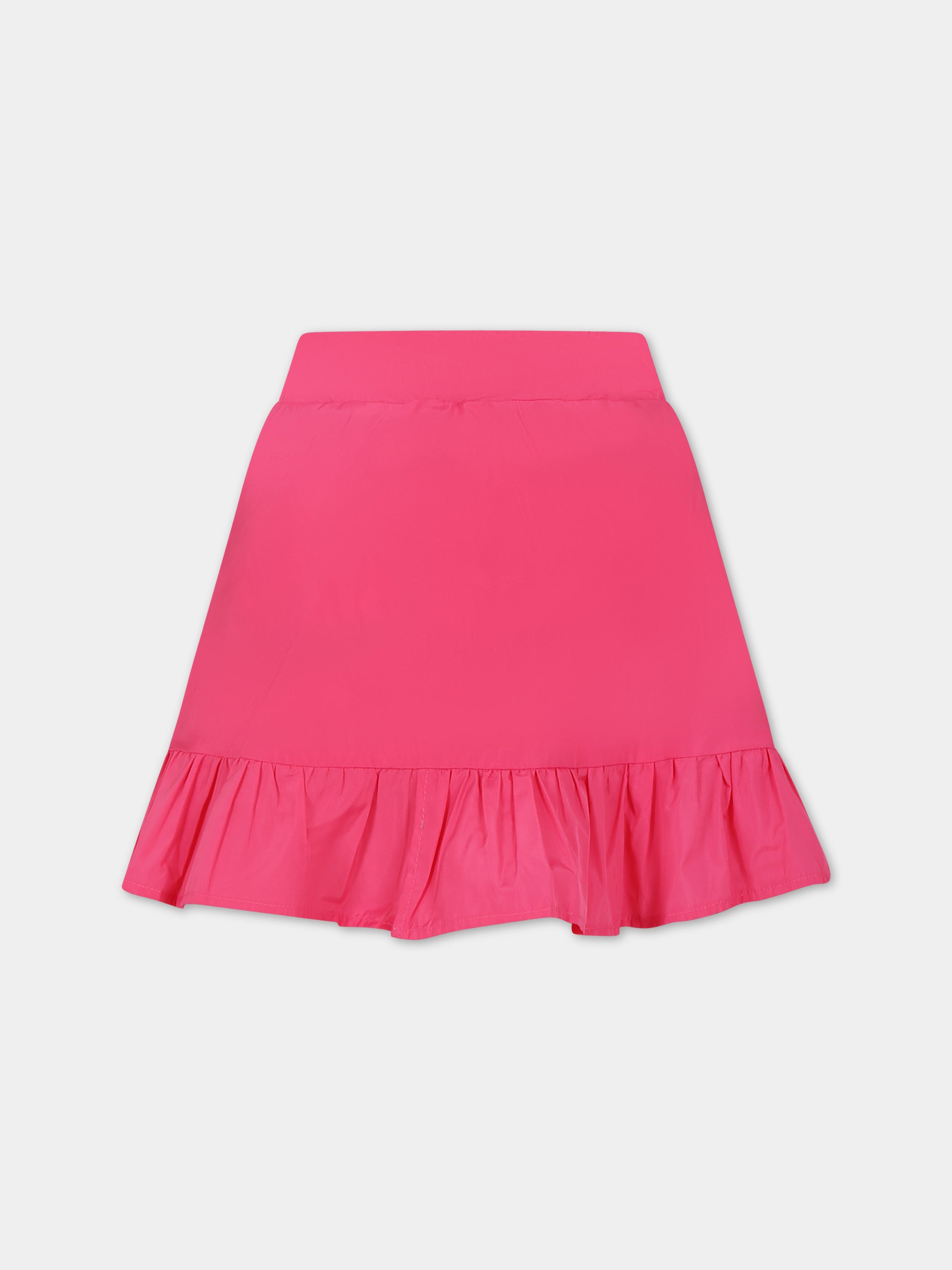 Gonna fucsia per bambina con logo,Msgm Kids,S4MSJGSK141 044