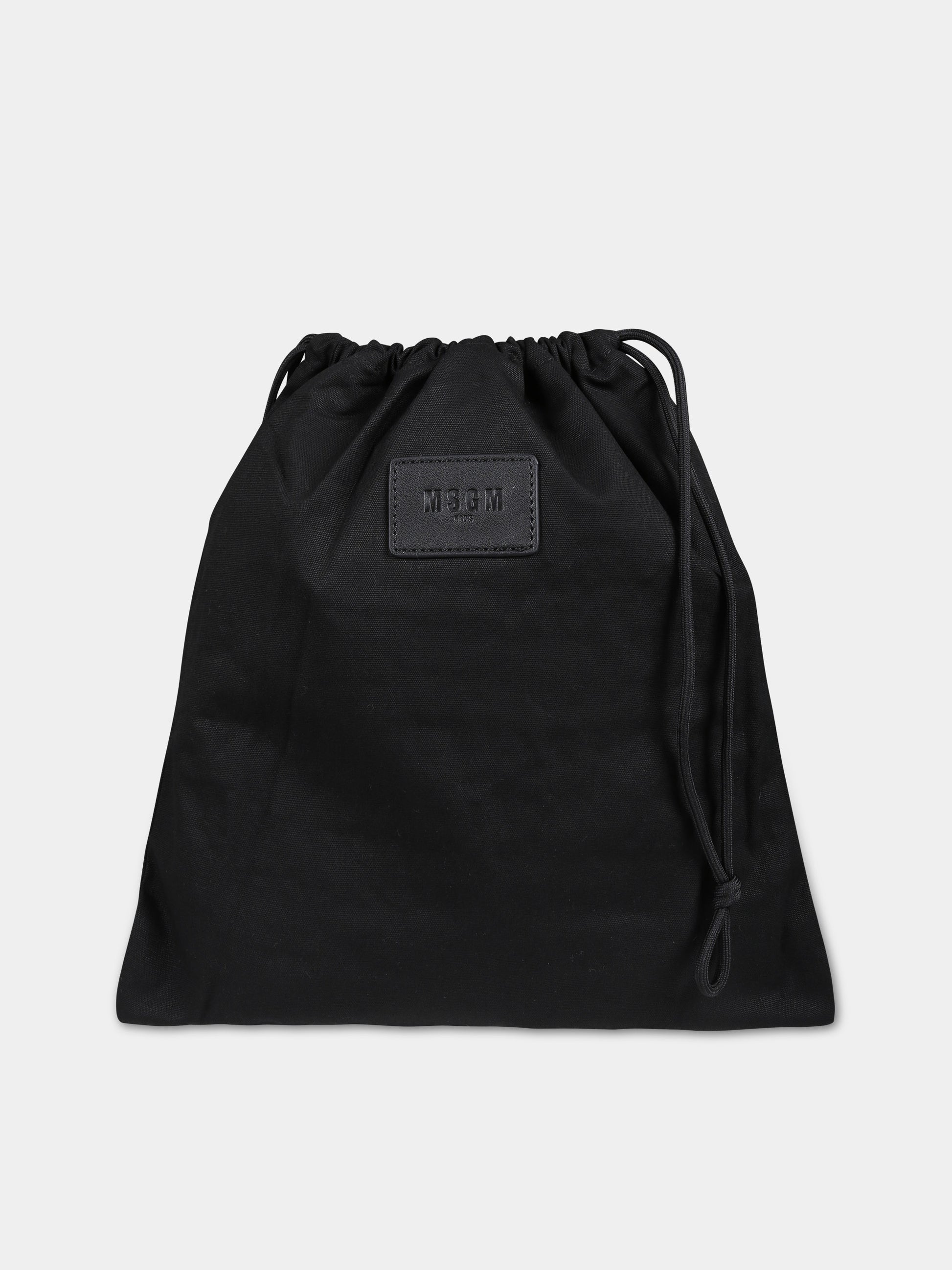 Borsa nera per bambina con logo,Msgm Kids,S4MSJGBA059 110