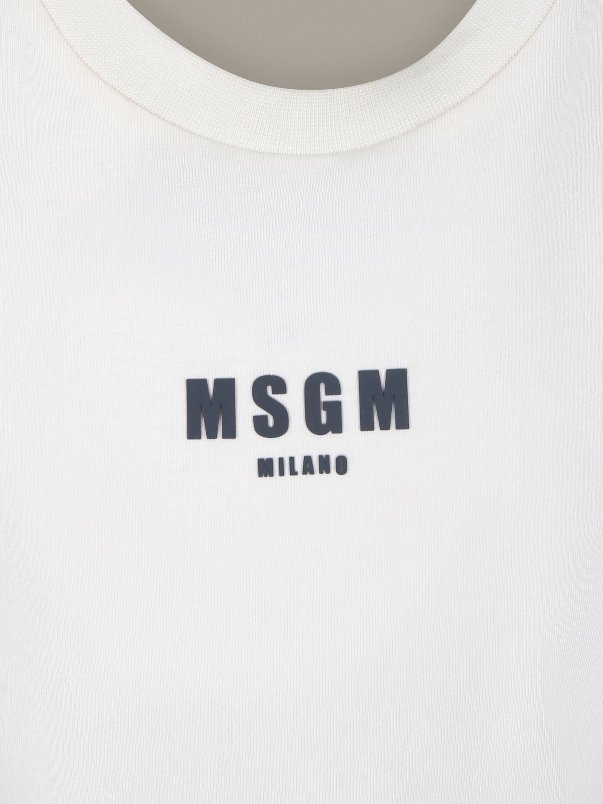 Canotta avorio per bambino con logo e scritta,Msgm Kids,S4MSJBTH266 013