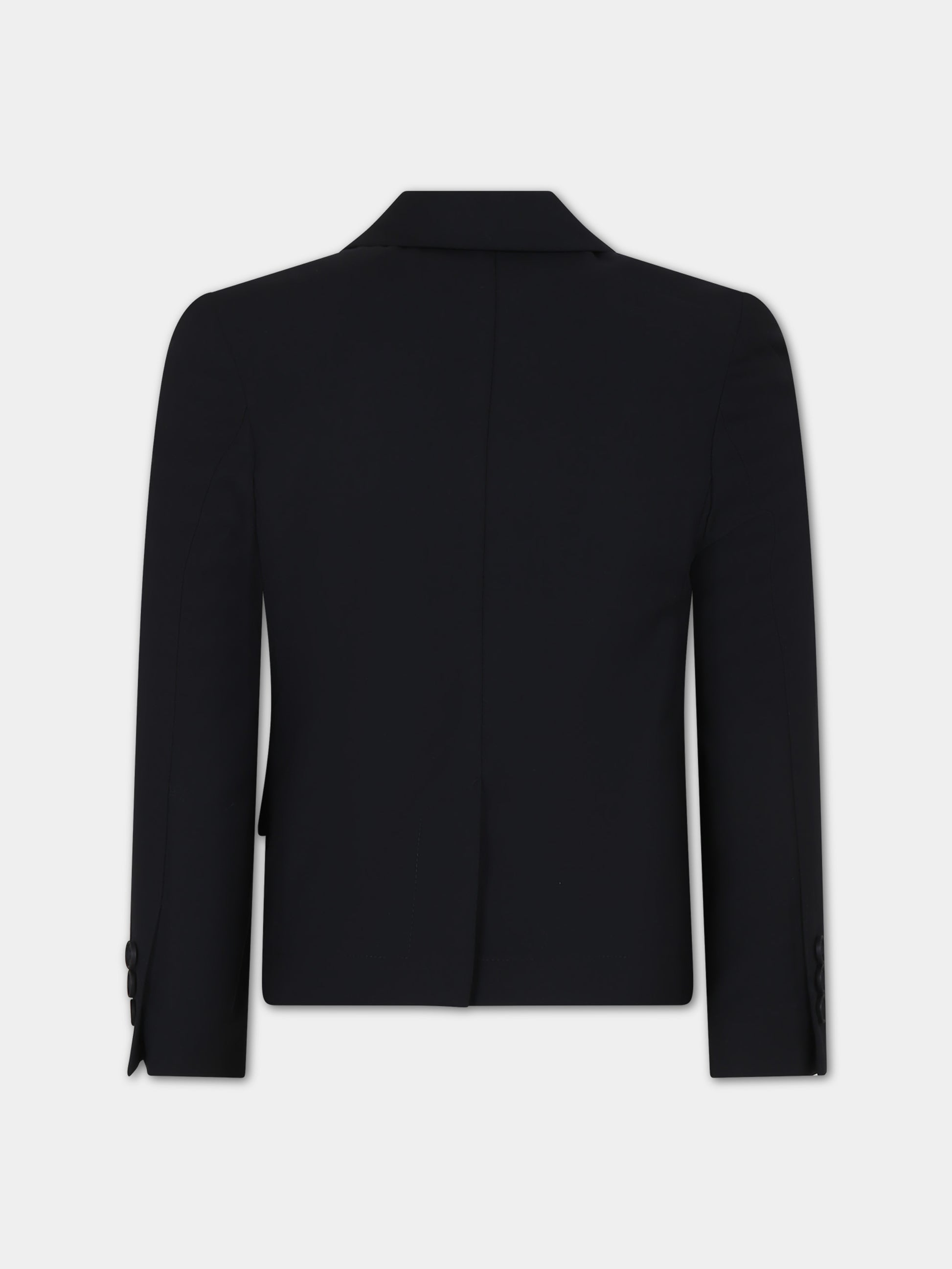 Giacca nera per bambino con logo,Msgm Kids,S4MSJBJK208 110