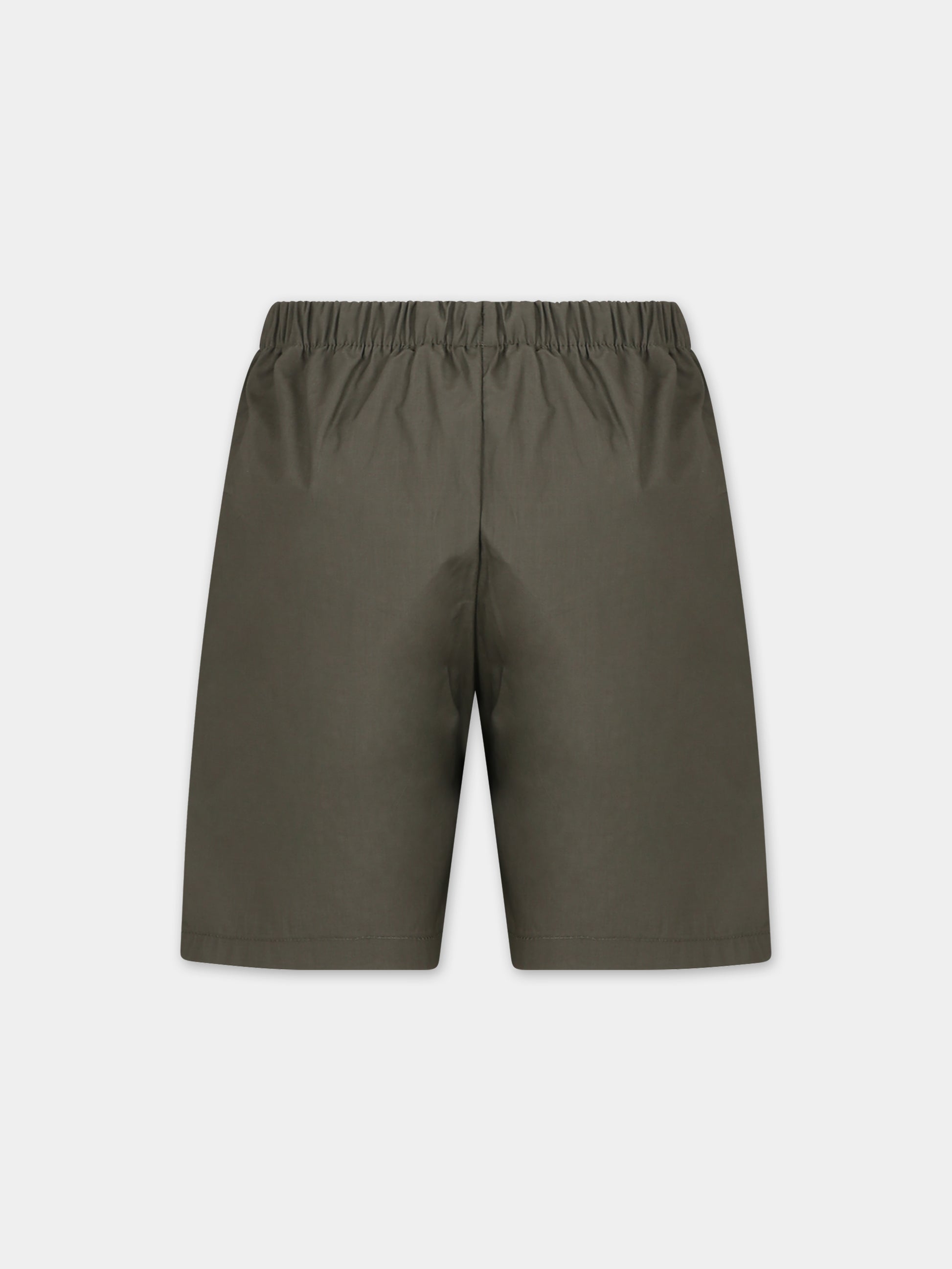 Shorts verdi per bambino con logo,Msgm Kids,S4MSJBBE260 225