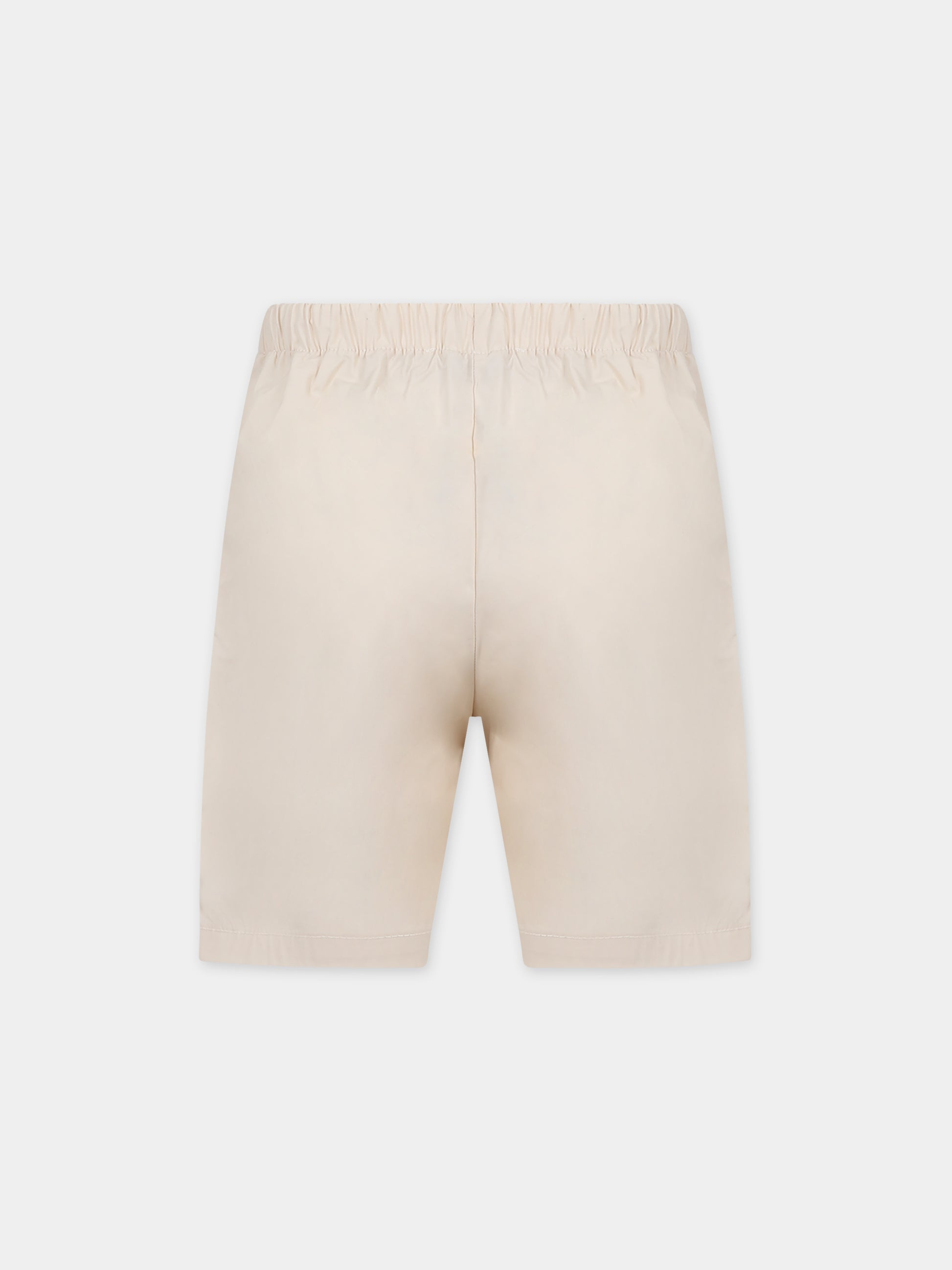 Shorts avorio per bambino con logo,Msgm Kids,S4MSJBBE260 013