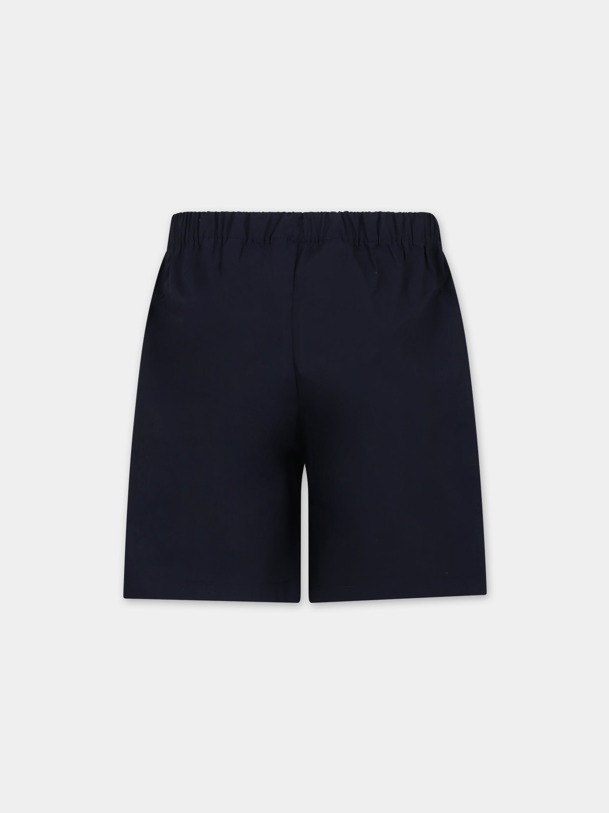 Shorts blu per bambino con logo,Msgm Kids,S4MSJBBE260 060