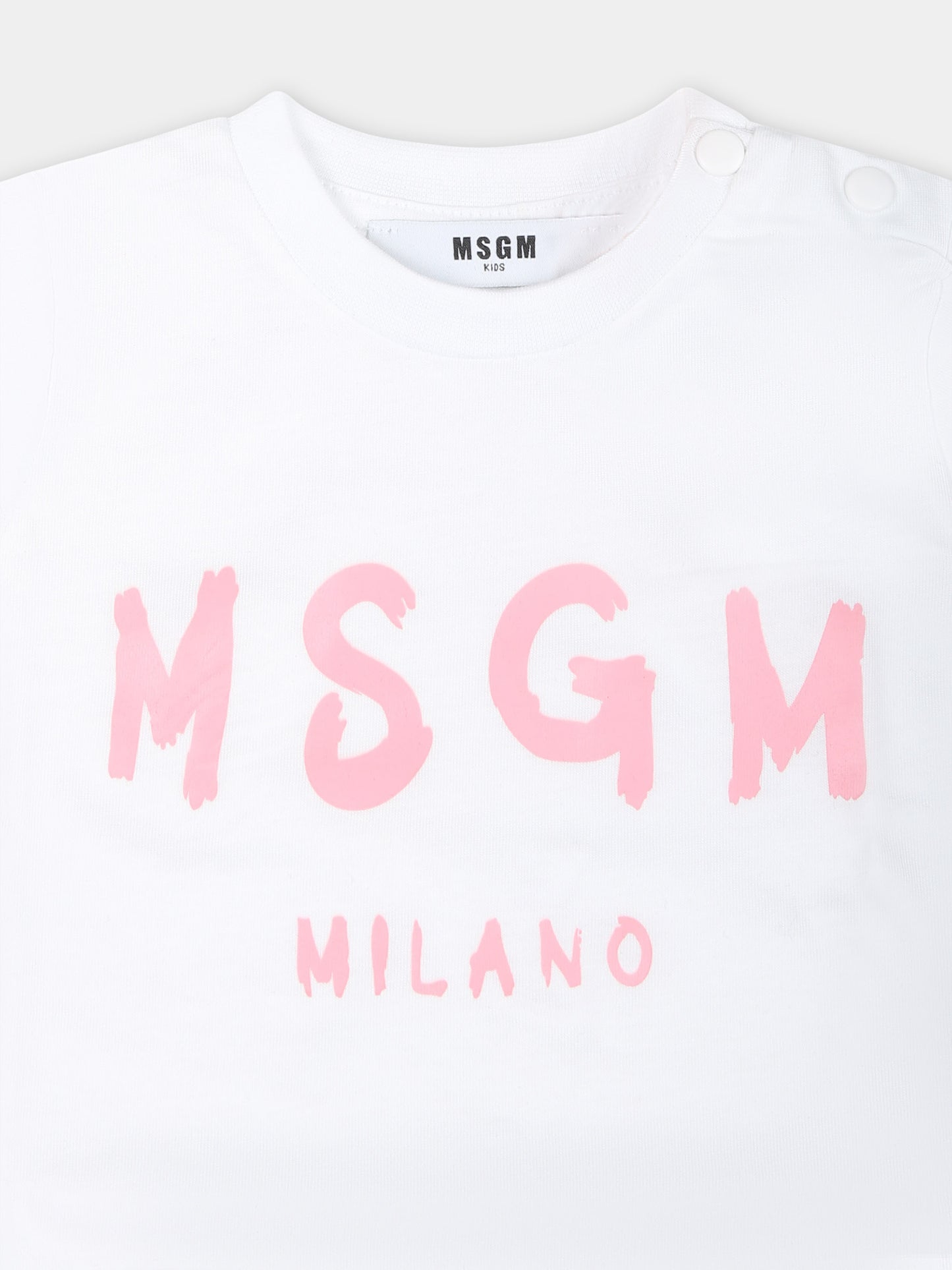 Completo rosa per neonata con logo,Msgm Kids,S4MSNBTR320 001/18