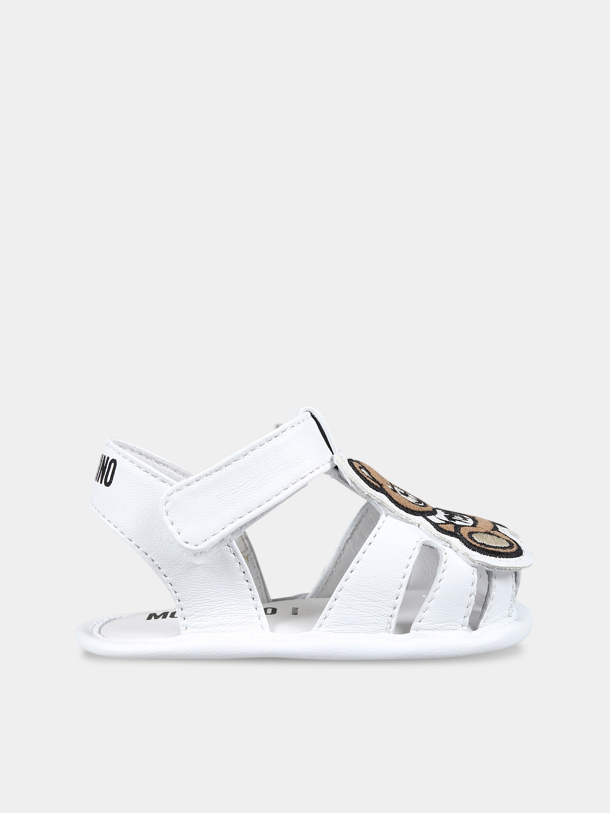 Ragnetti bianchi per neonati con Teddy Bear,Moschino Kids,77254 3