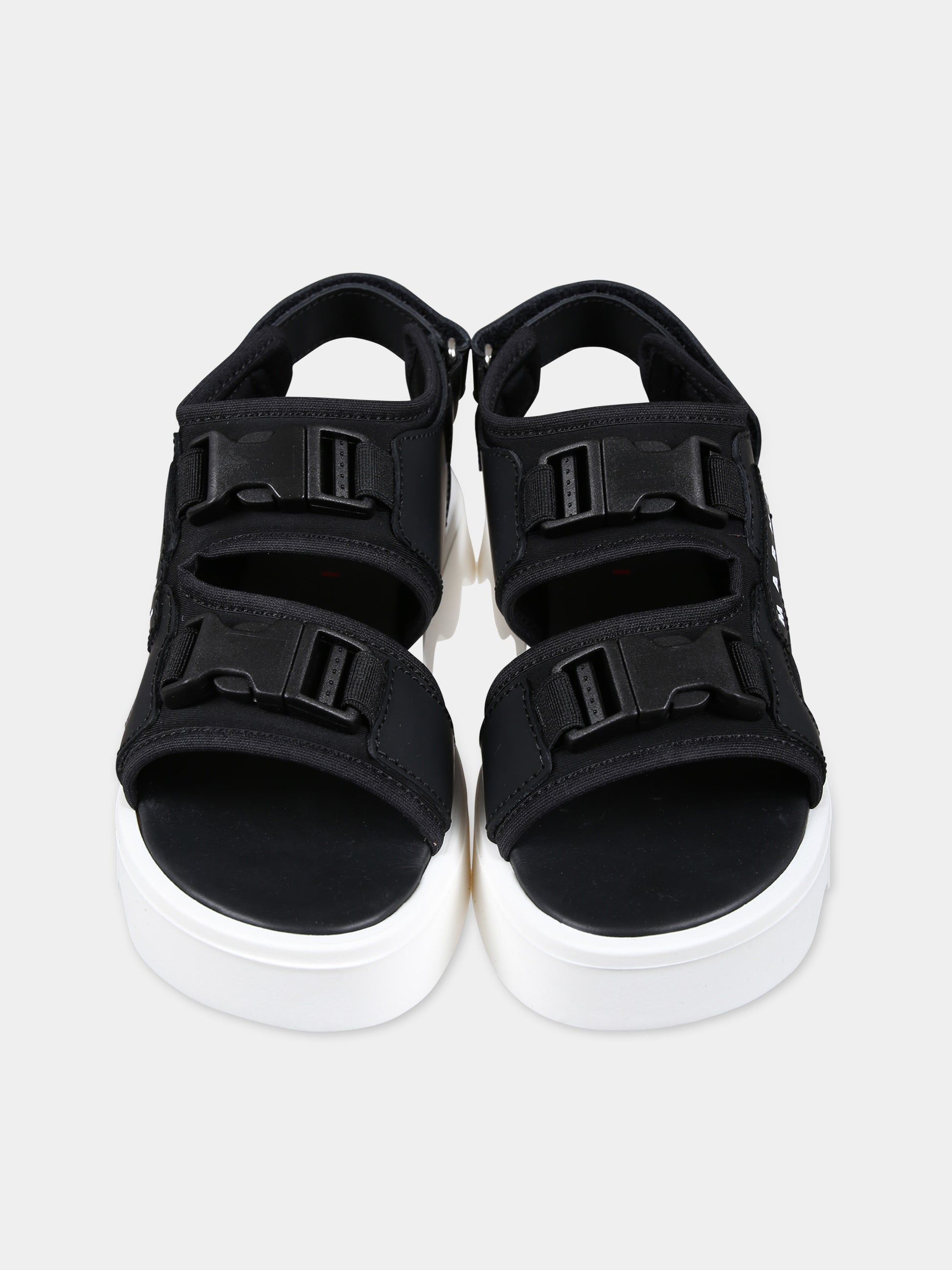 Sandali neri per bambina con logo,Marni Kids,76704 2