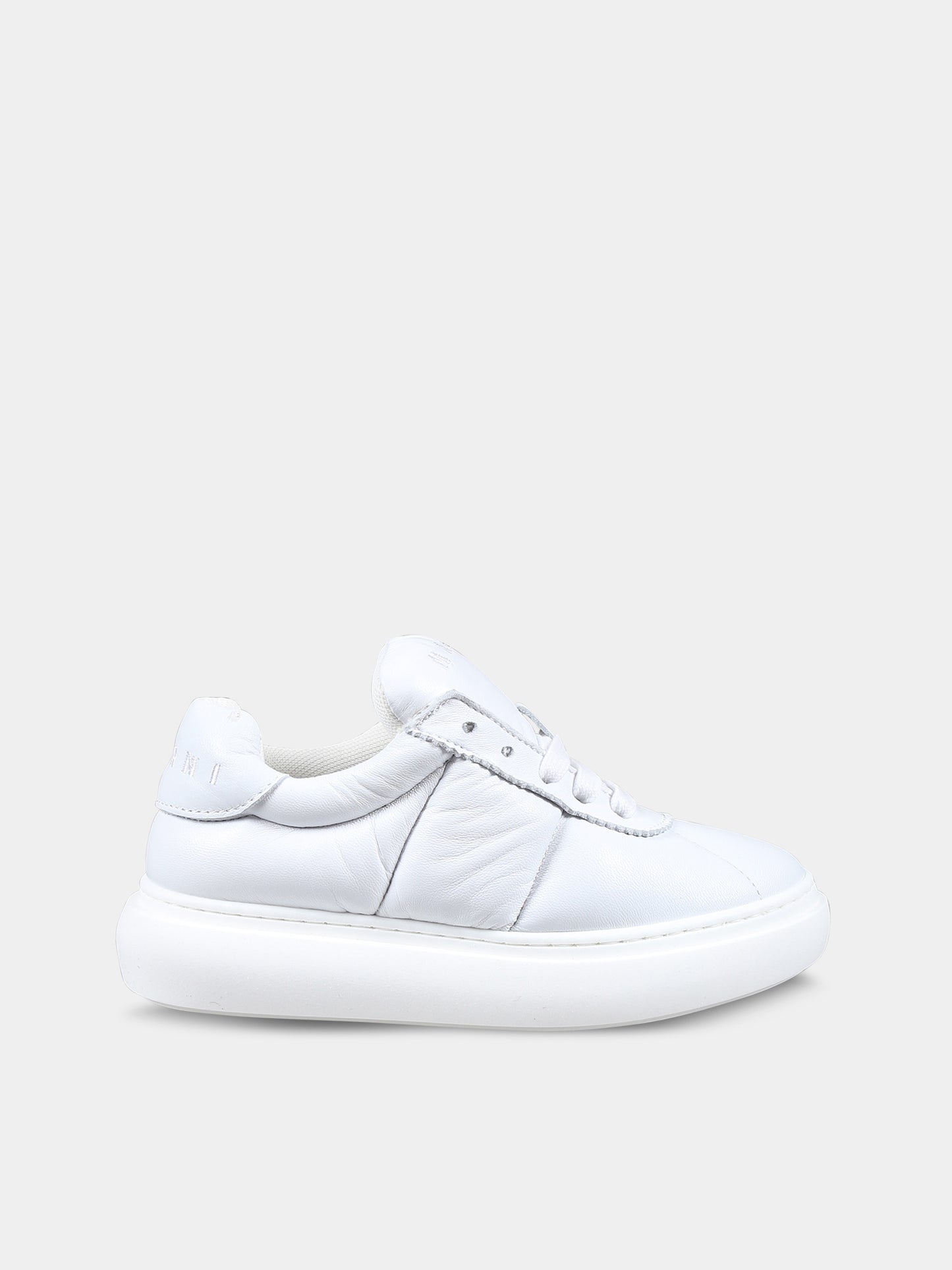 Sneakers bianche per bambina con logo,Marni Kids,76723 1