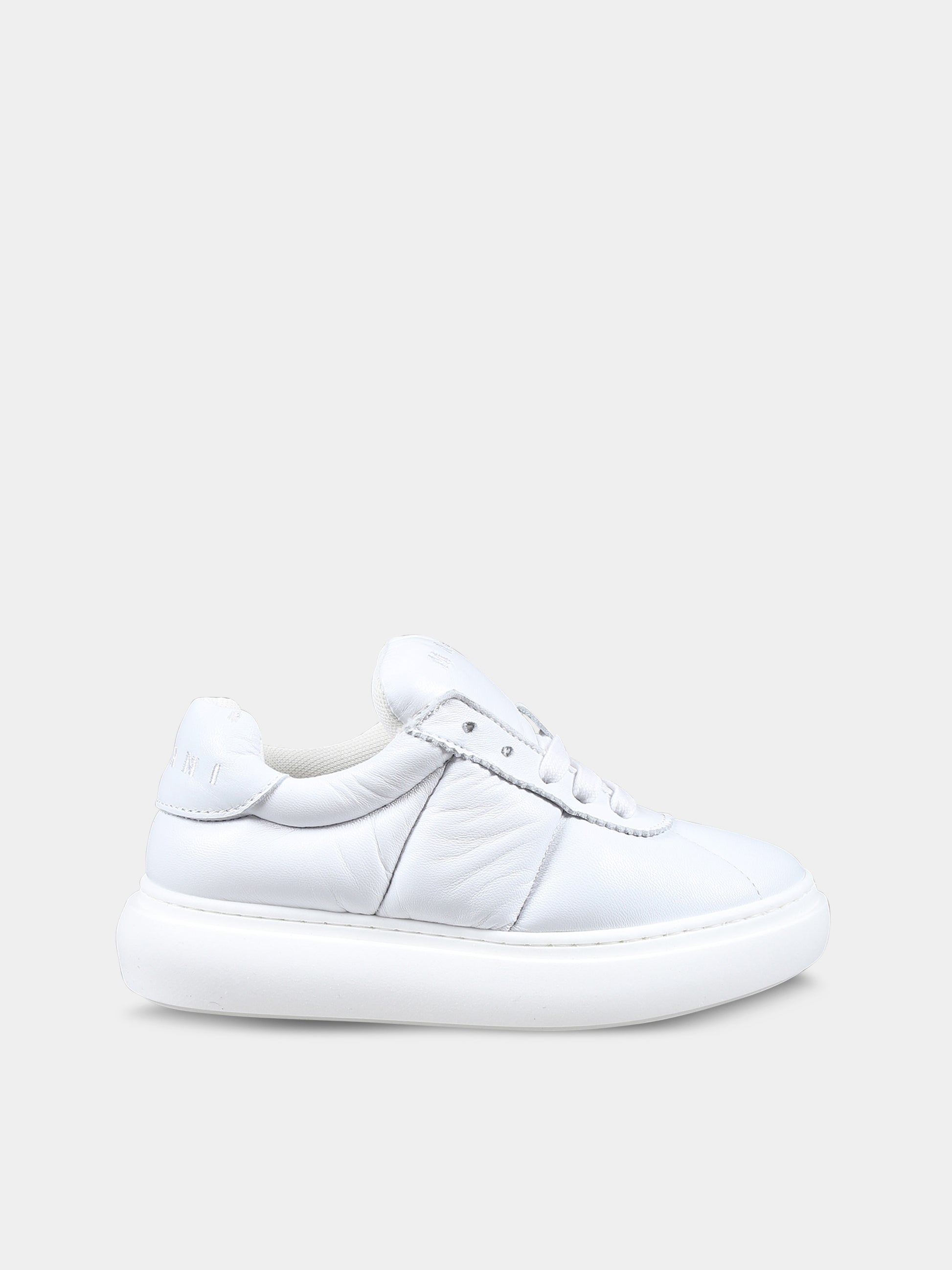 Sneakers bianche per bambina con logo,Marni Kids,76723 1