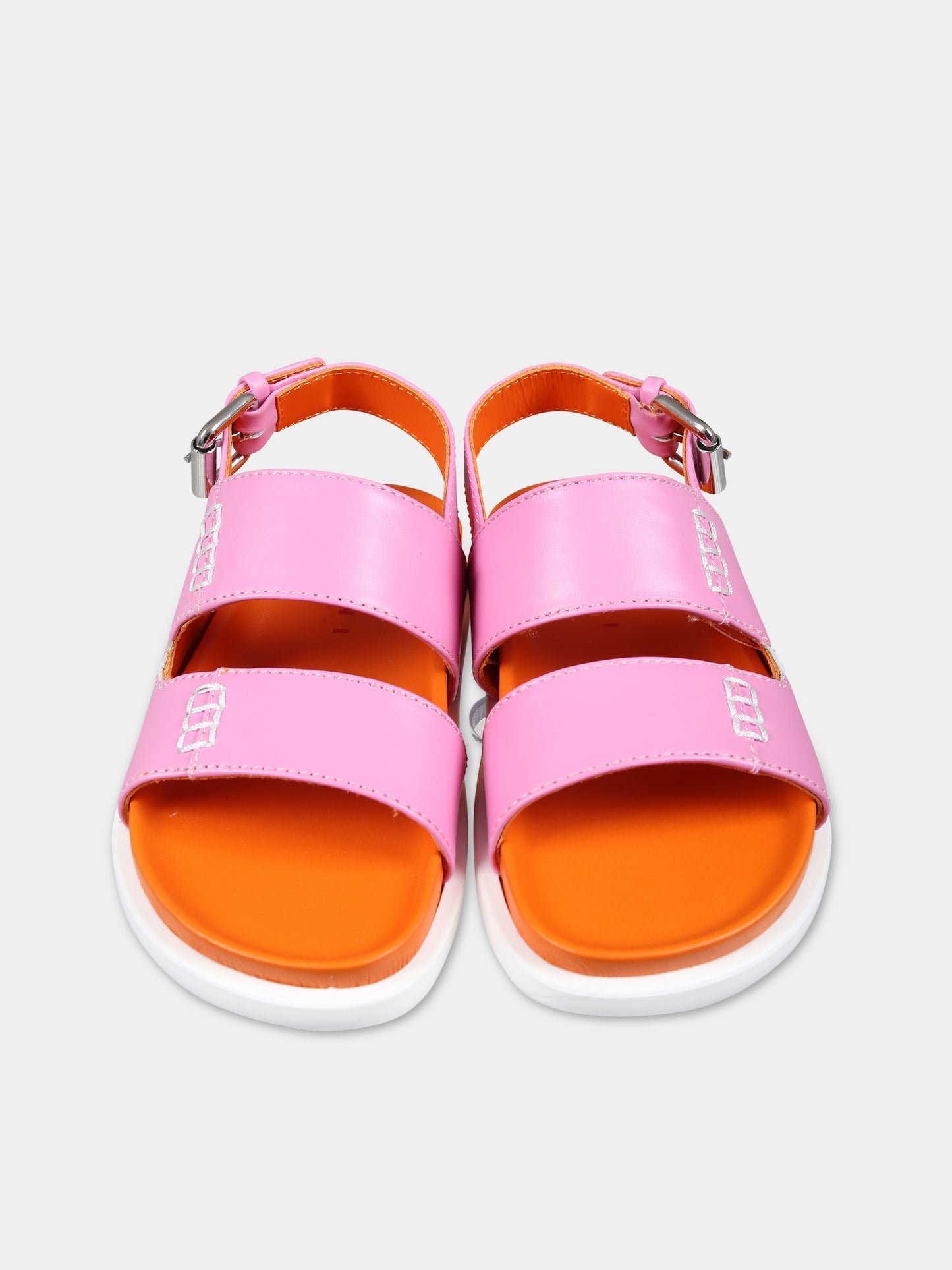 Sandali rosa per bambina con logo,Marni Kids,76715 1