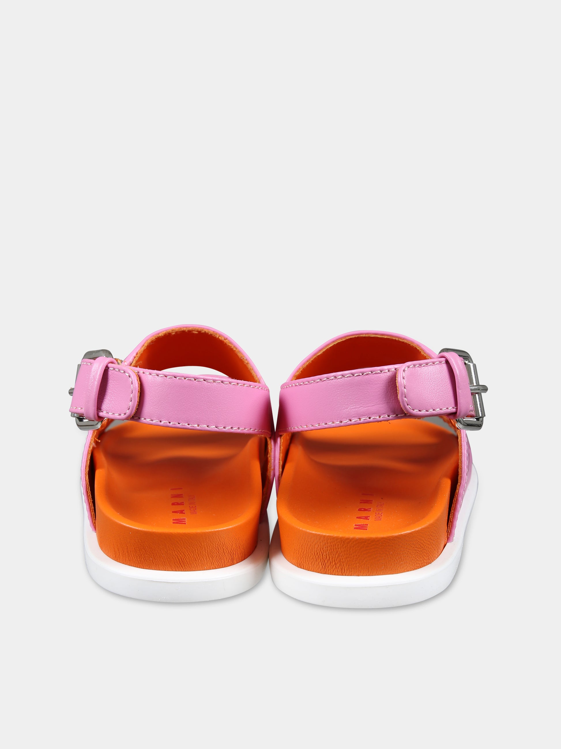 Sandali rosa per bambina con logo,Marni Kids,76715 1