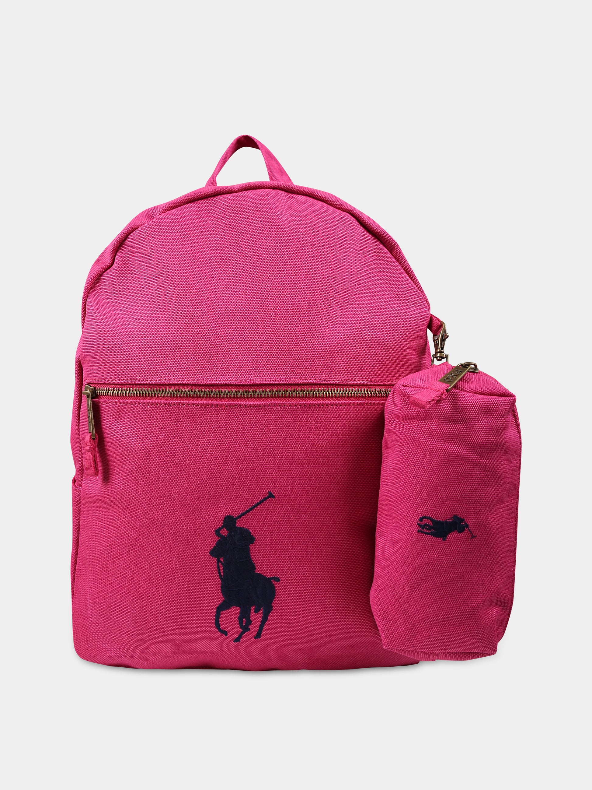 Zaino fucsia per bambina con logo,Ralph Lauren Kids,24SMRL9AR071 AFX