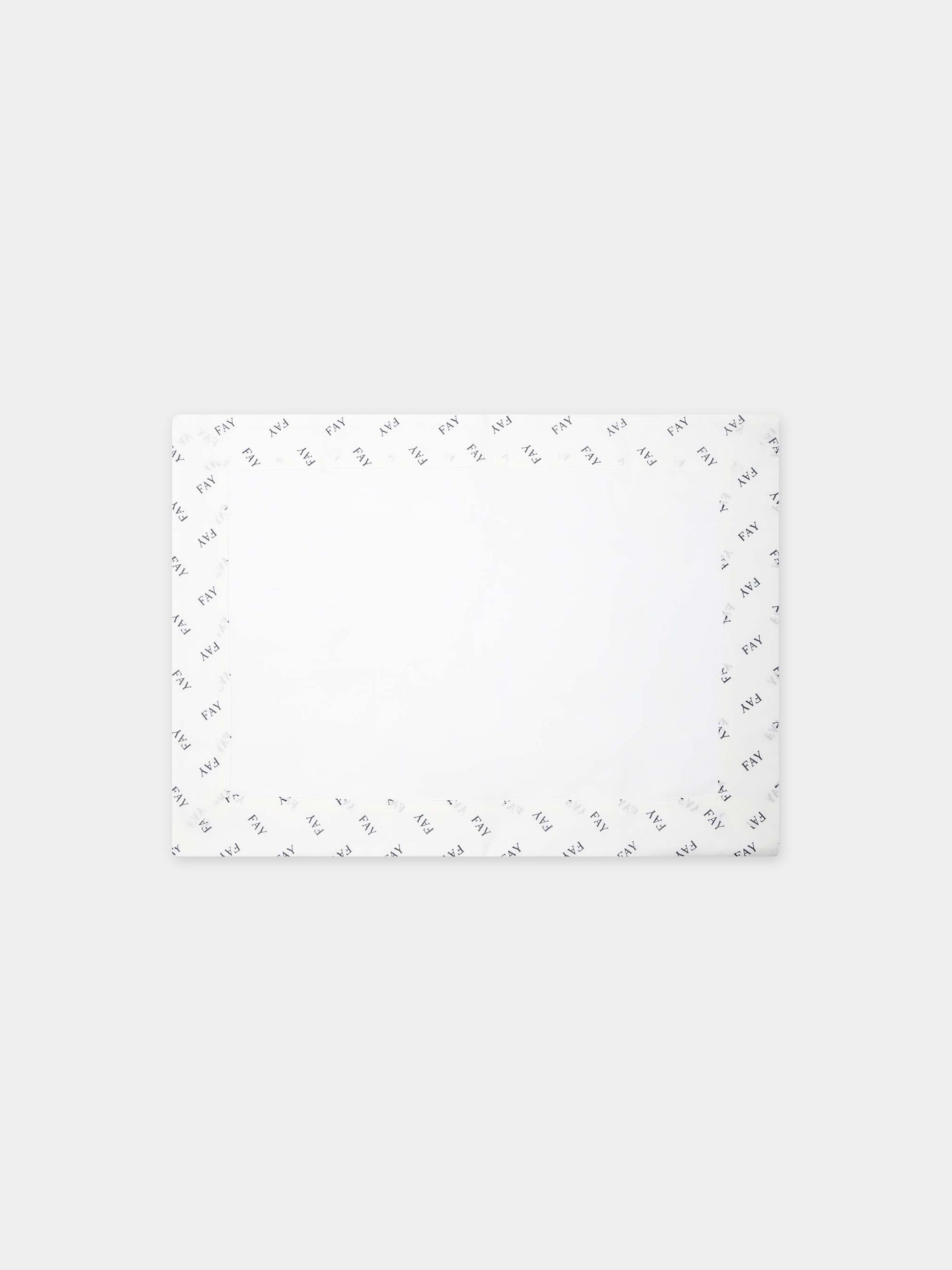 Set lenzuola bianco per neonato con logo,Fay Kids,FU0510 P0013 100BL