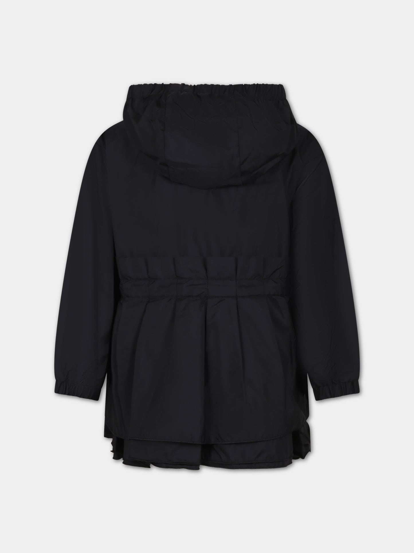 Giacca a vento Wete nera per bambina con logo,Moncler Kids,954 1A00113 5968E 999