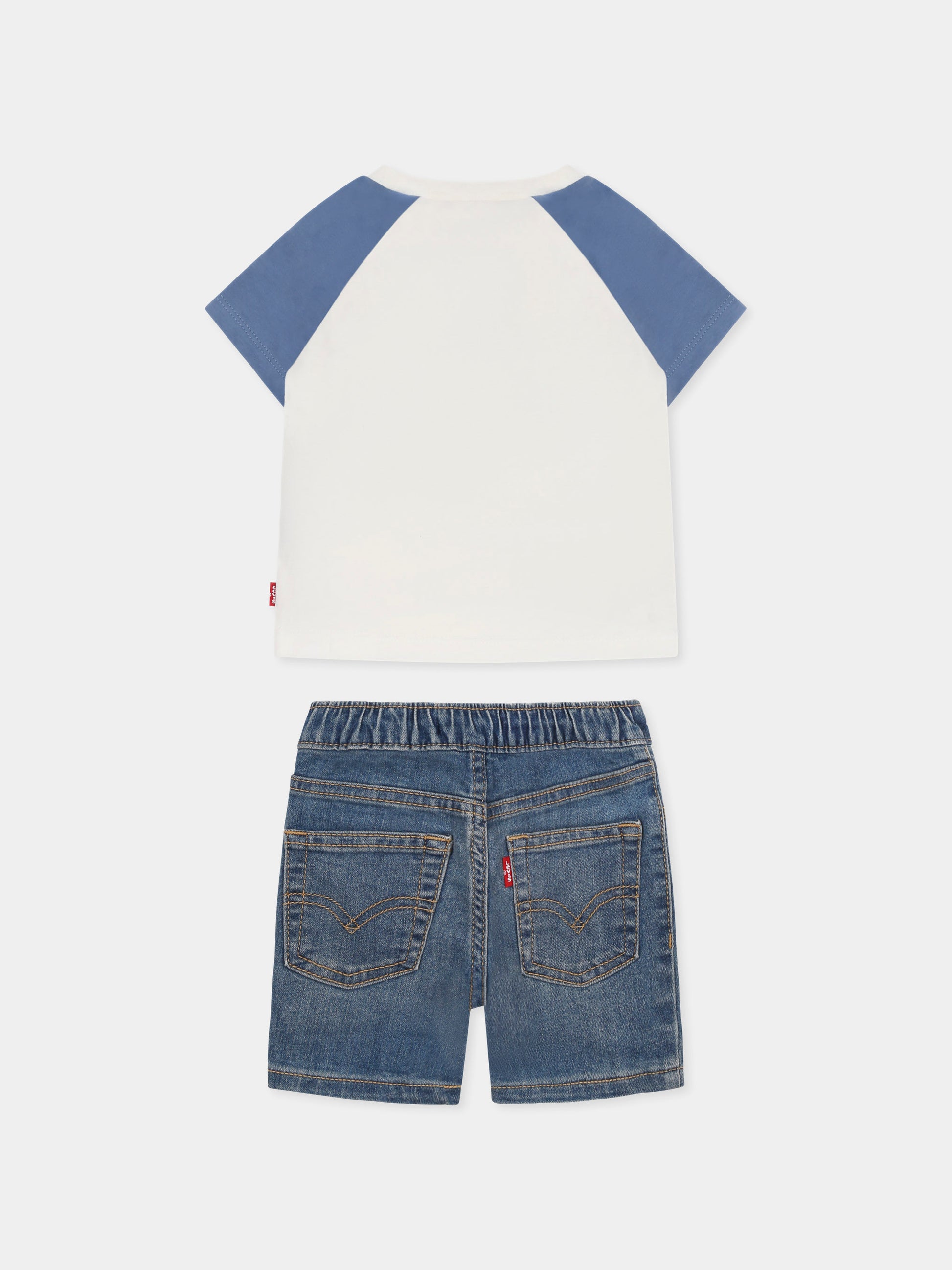 Completo multicolor per neonato con orsetto e logo,Levi's Kids,24SMLK6EK234 X38