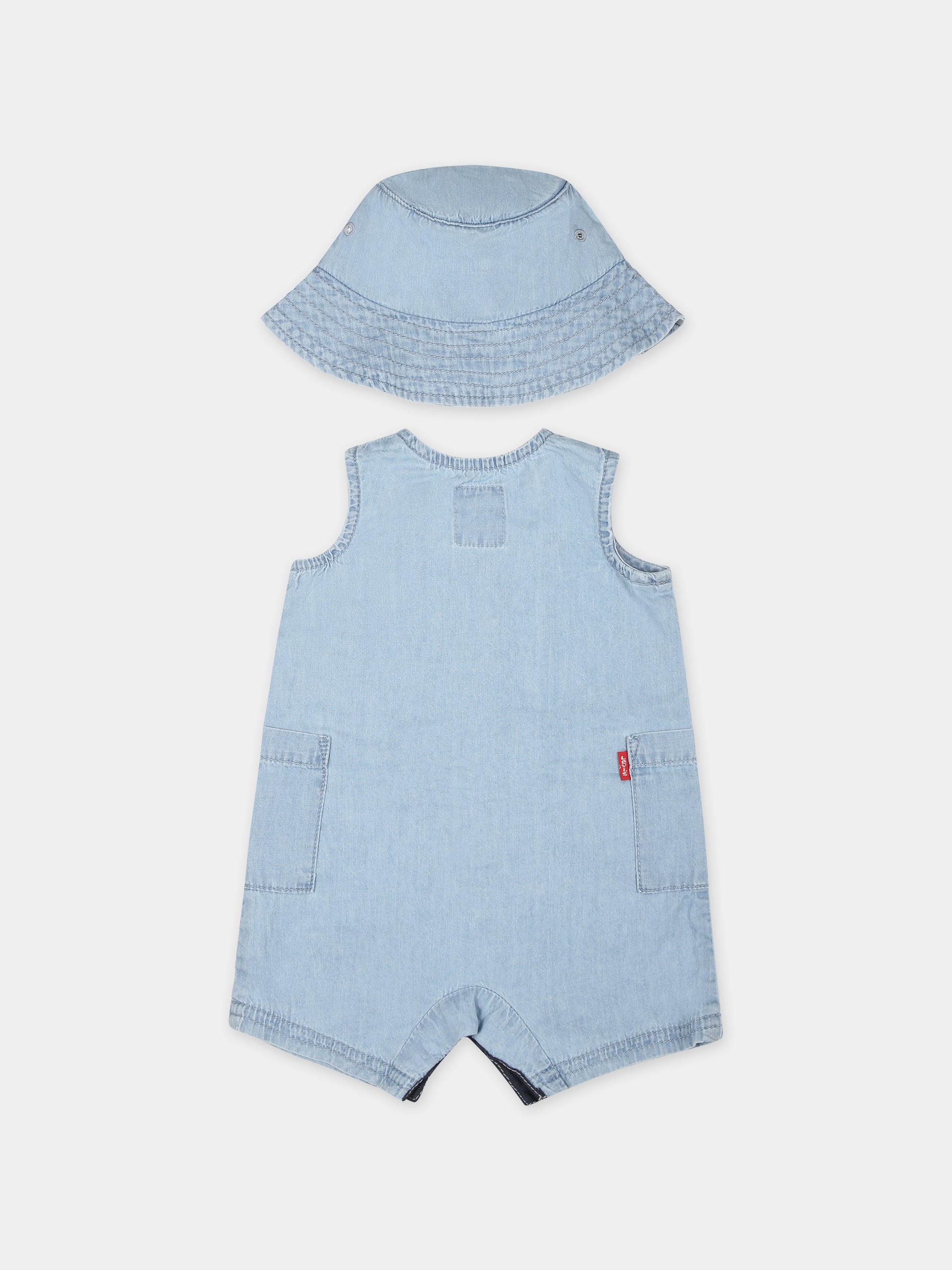 Pagliaccetto blu per neonati con logo,Levi's Kids,24SMLK6EK229 L3V