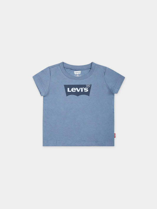 T-shirt blu per neonati con logo,Levi's Kids,24SMLK6E8157 BIA