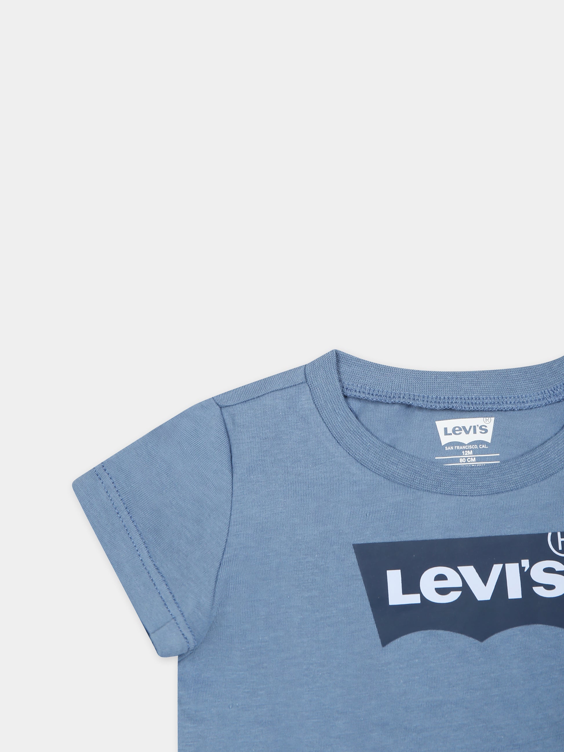 T-shirt blu per neonati con logo,Levi's Kids,24SMLK6E8157 BIA