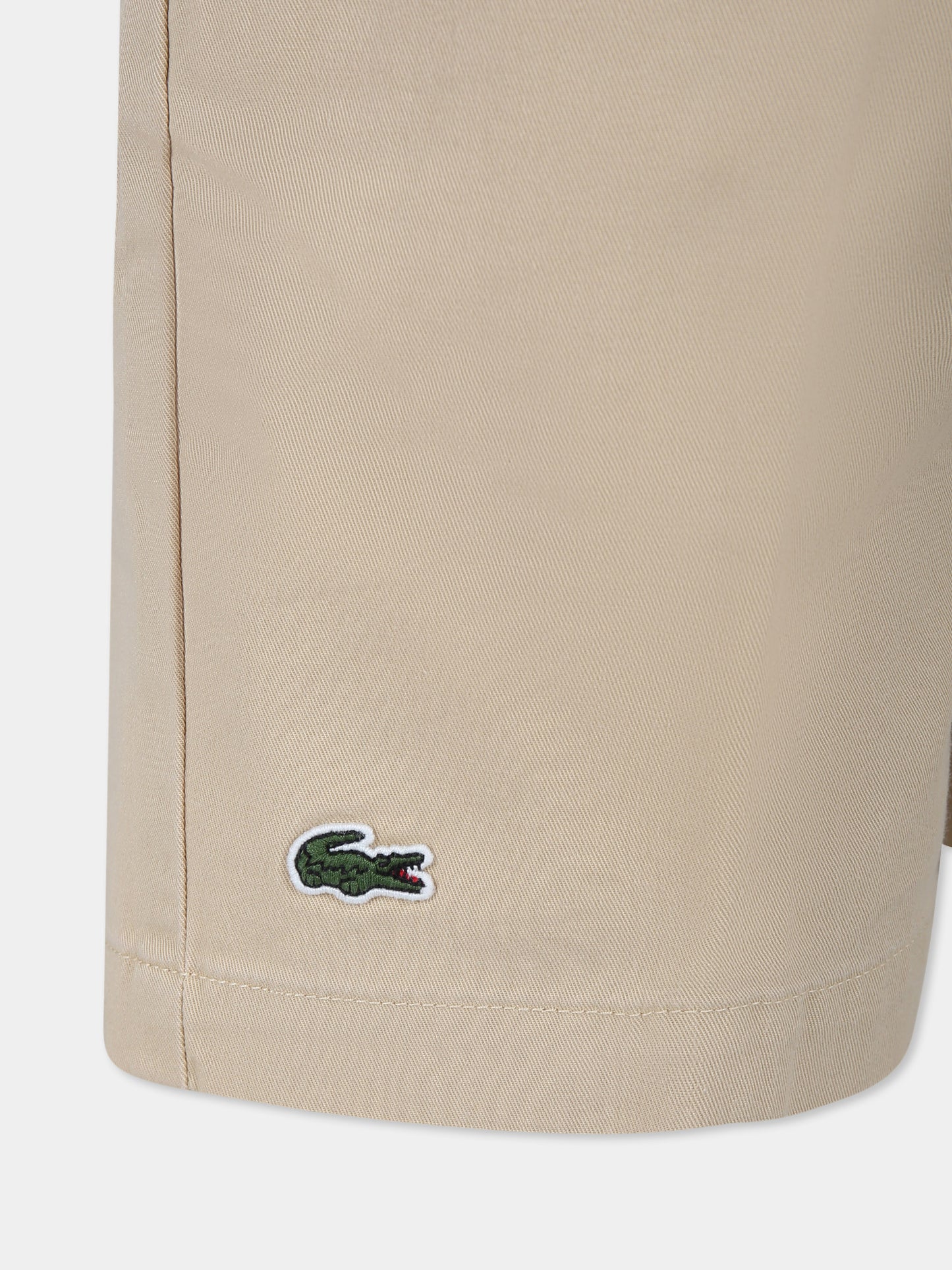 Shorts beige per bambino con coccodrillo,Lacoste,FJ5242 IXQ