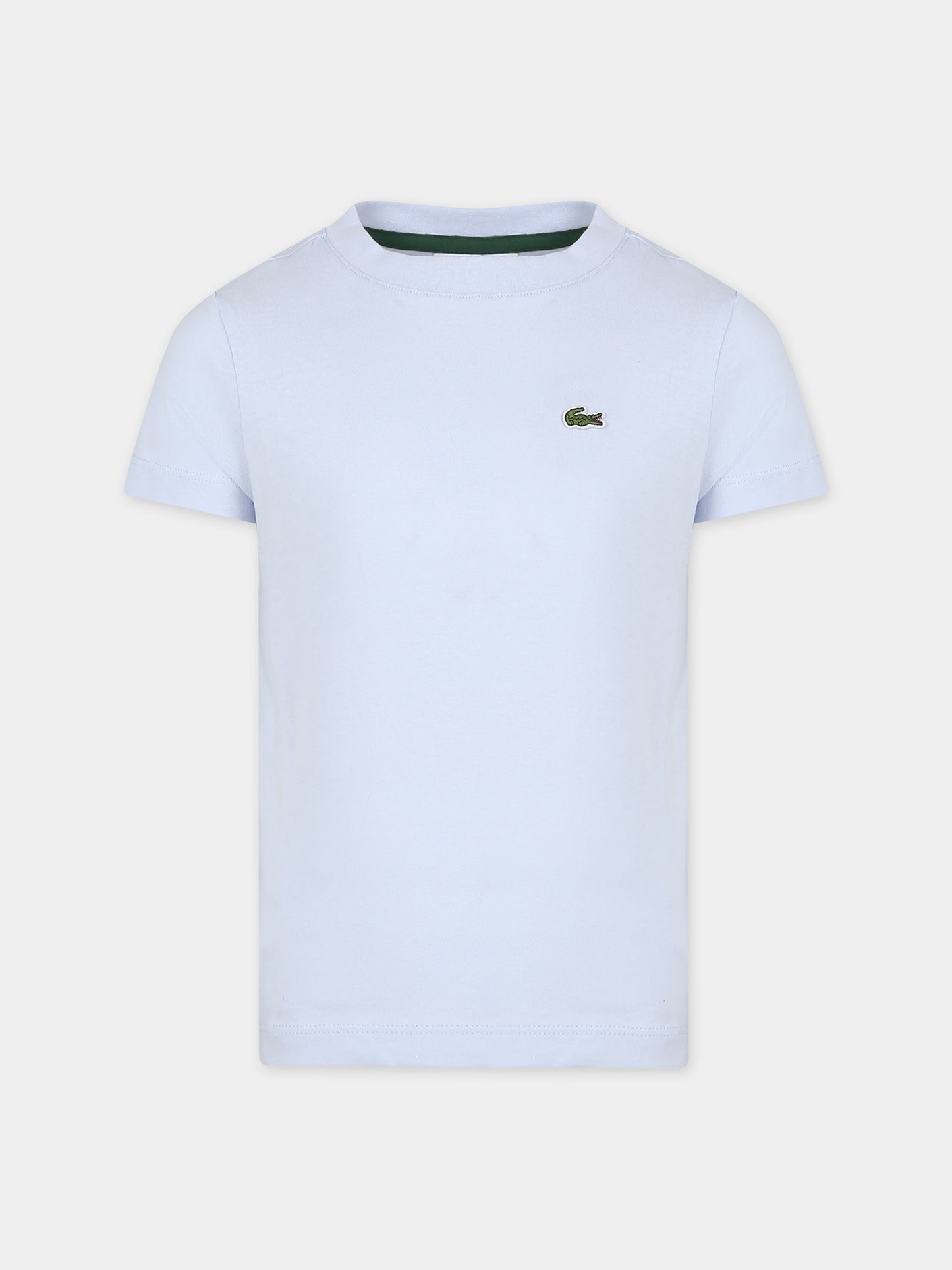 T-shirt celeste per bambino con coccodrillo,Lacoste,TJ1122 J2G
