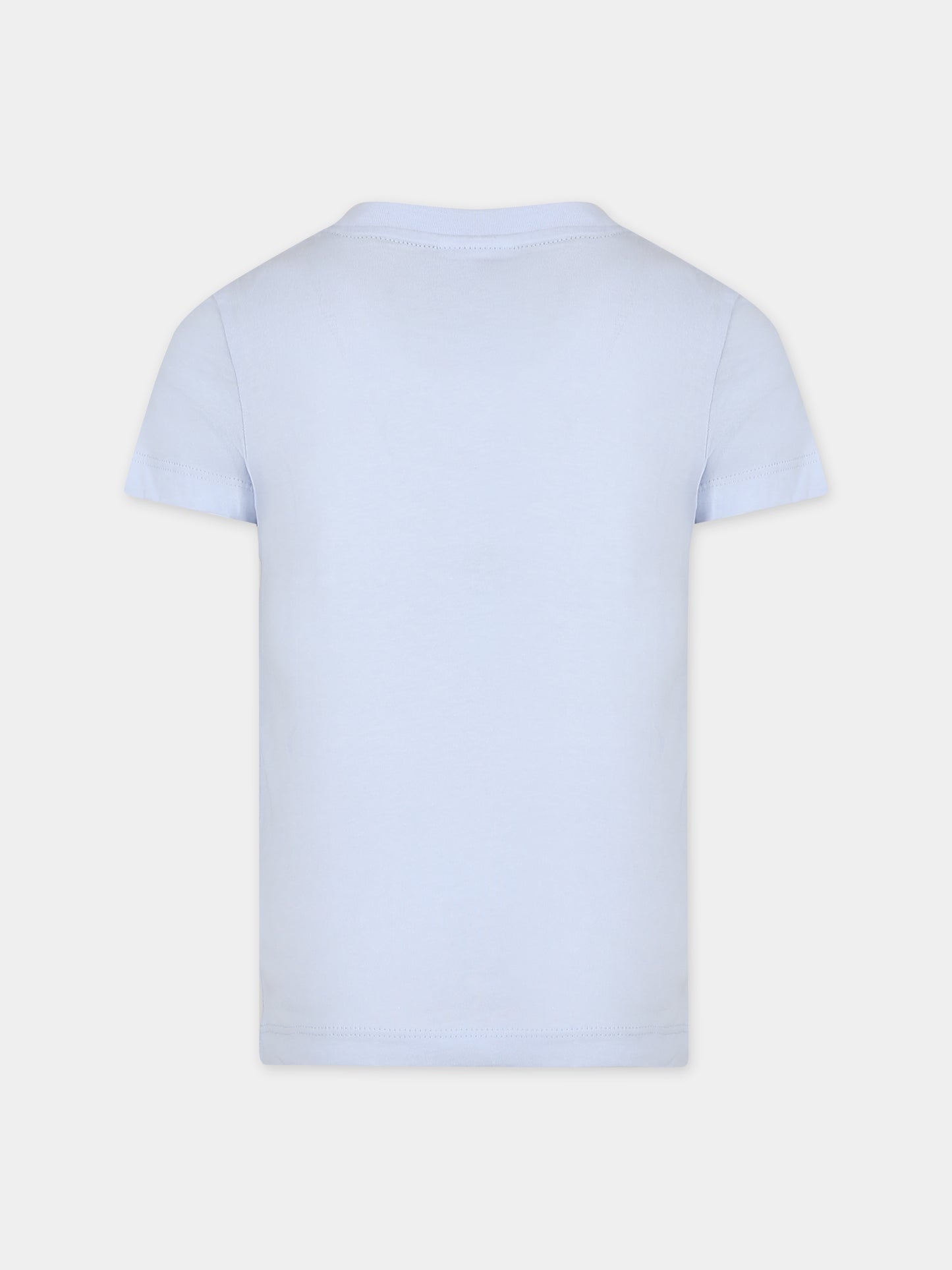 T-shirt celeste per bambino con coccodrillo,Lacoste,TJ1122 J2G