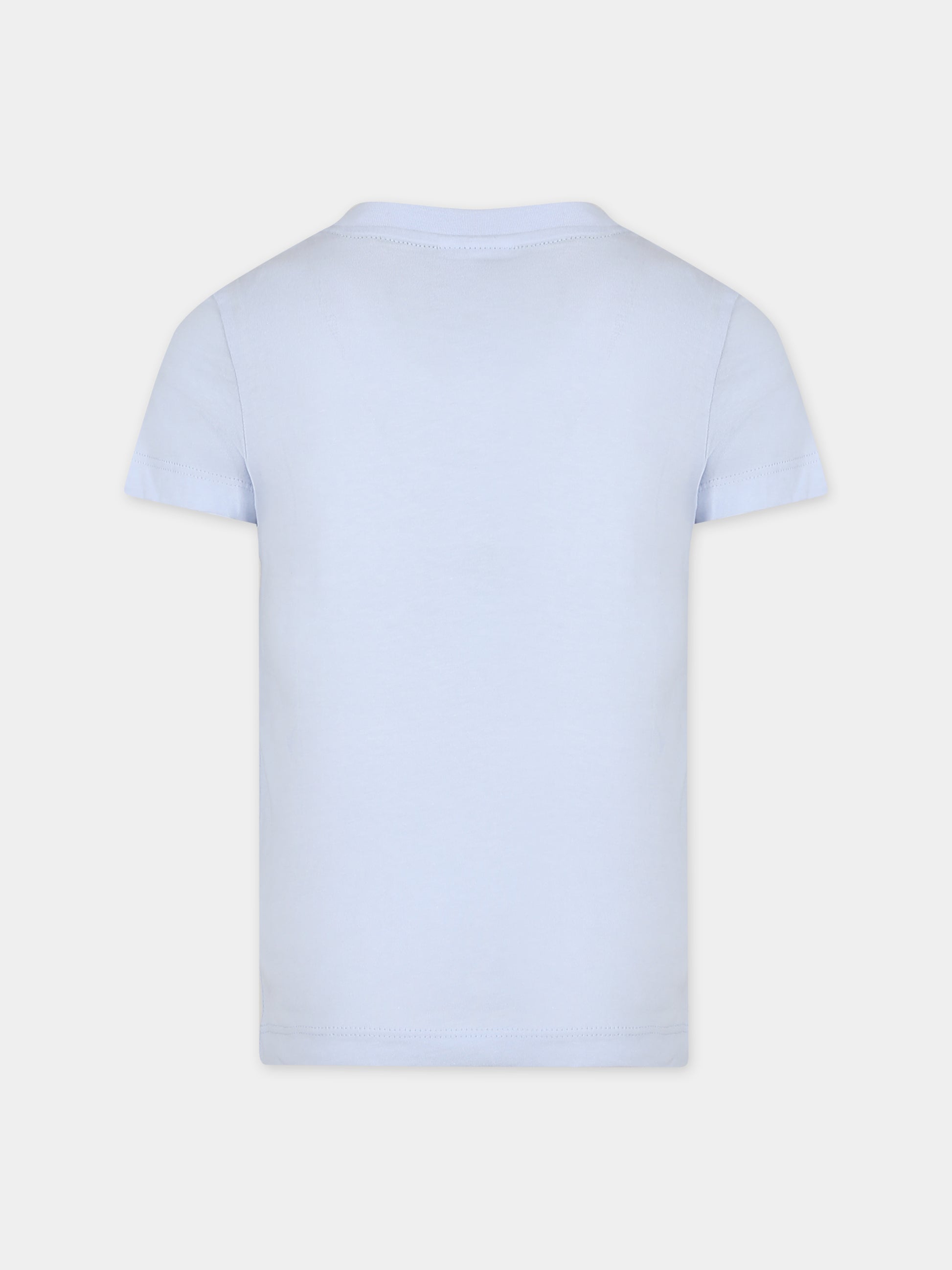 T-shirt celeste per bambino con coccodrillo,Lacoste,TJ1122 J2G