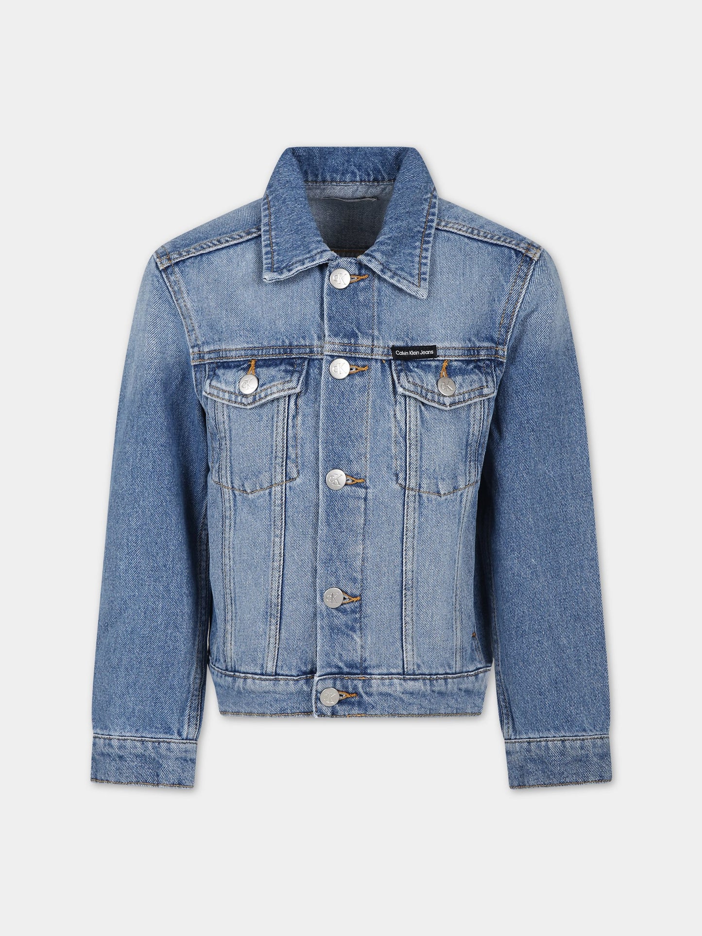 Giubbotto di jeans per bambino con logo,Calvin Klein Kids,24SMCKIB0IB02011 1A4