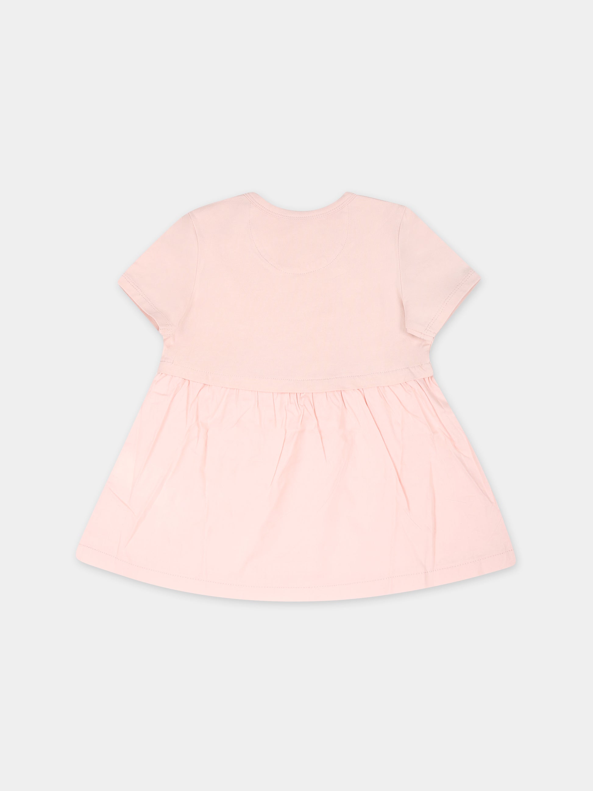 Vestito rosa per neonata con logo,Calvin Klein Kids,24SMCKIN0IN00172 TF6
