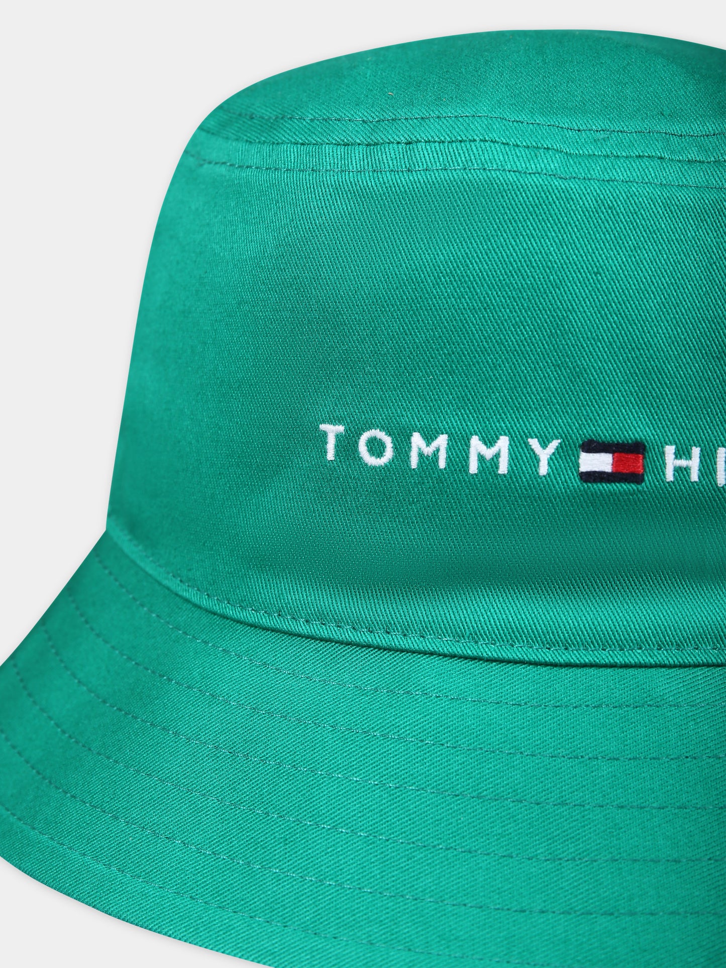 Cloche verde per bambini con logo,Tommy Hilfiger Junior,24SMTAAU0AU01625 L4B