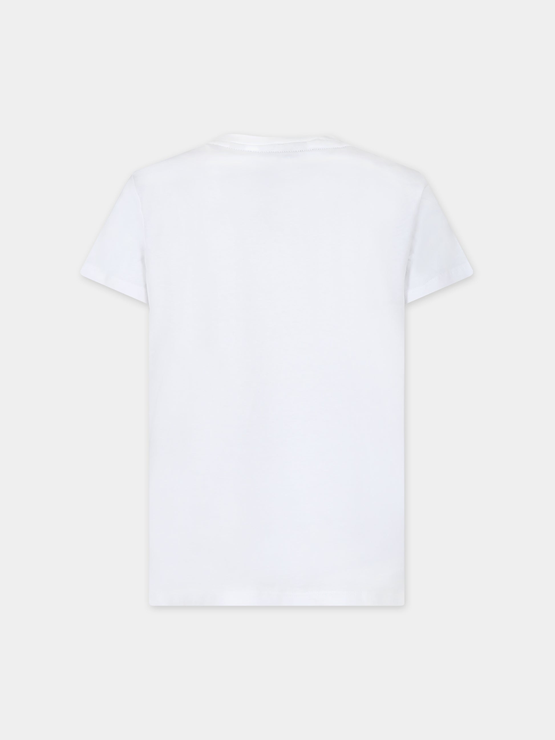 T-shirt bianca per bambina con strass,Juicy Couture,24SMJCJBX6371 002