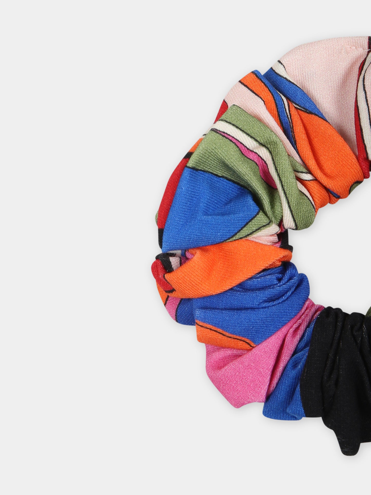 Elastico per capelli multicolor per bambina con iconica stampa multicolor,Emilio Pucci Junior,PU0D14 J0415 999