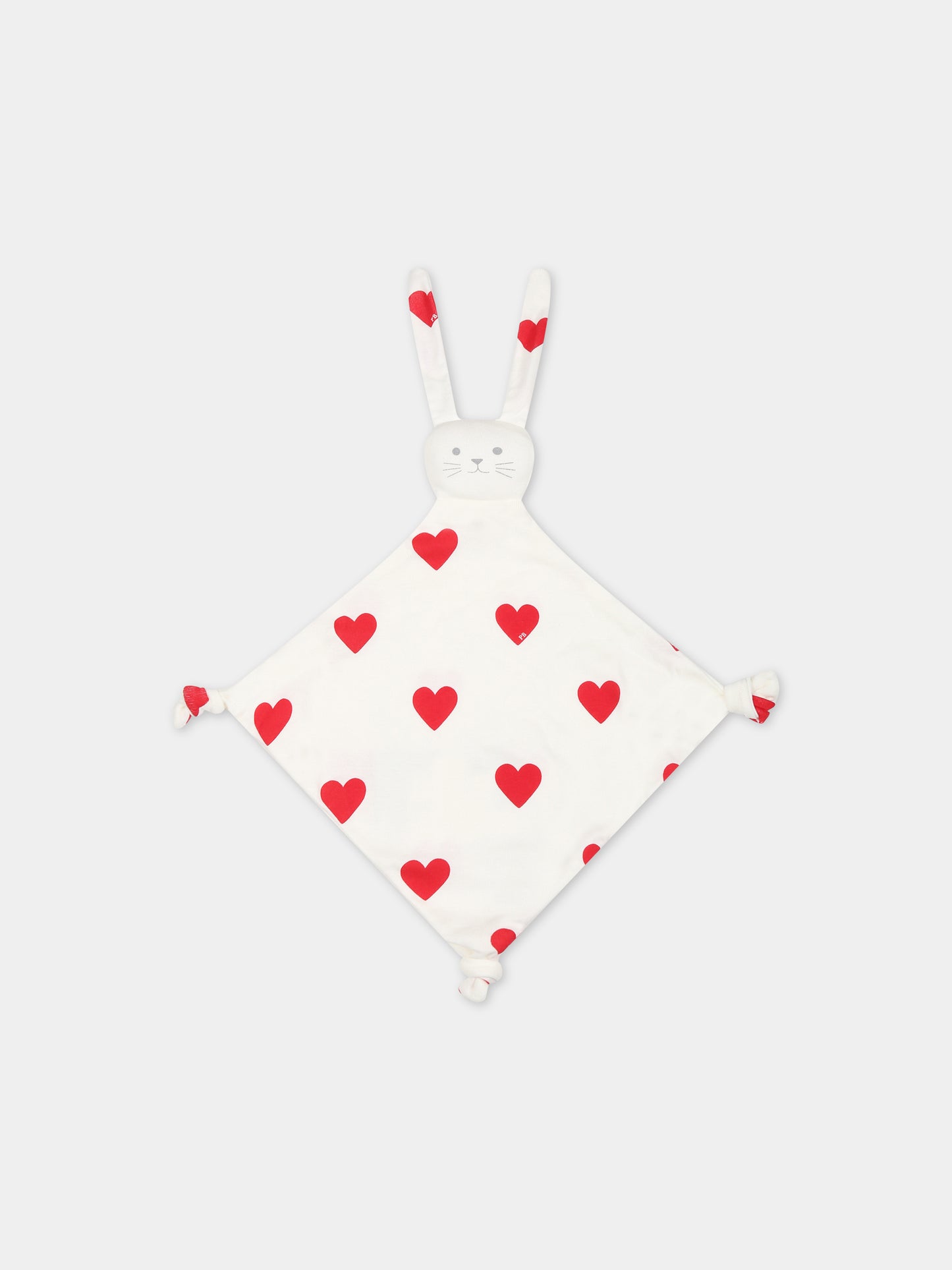 Doudou bianco per neonati con coniglio,Petit Bateau,A09IR 01 MARSHMALLOW/TERKUIT