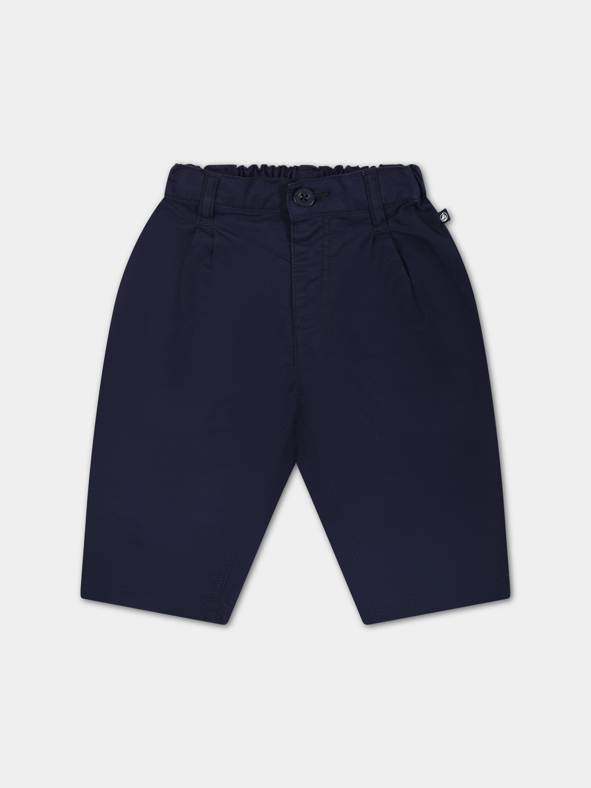 Pantaloni blu per neonato,Petit Bateau,A09LW 01 MEDIEVAL