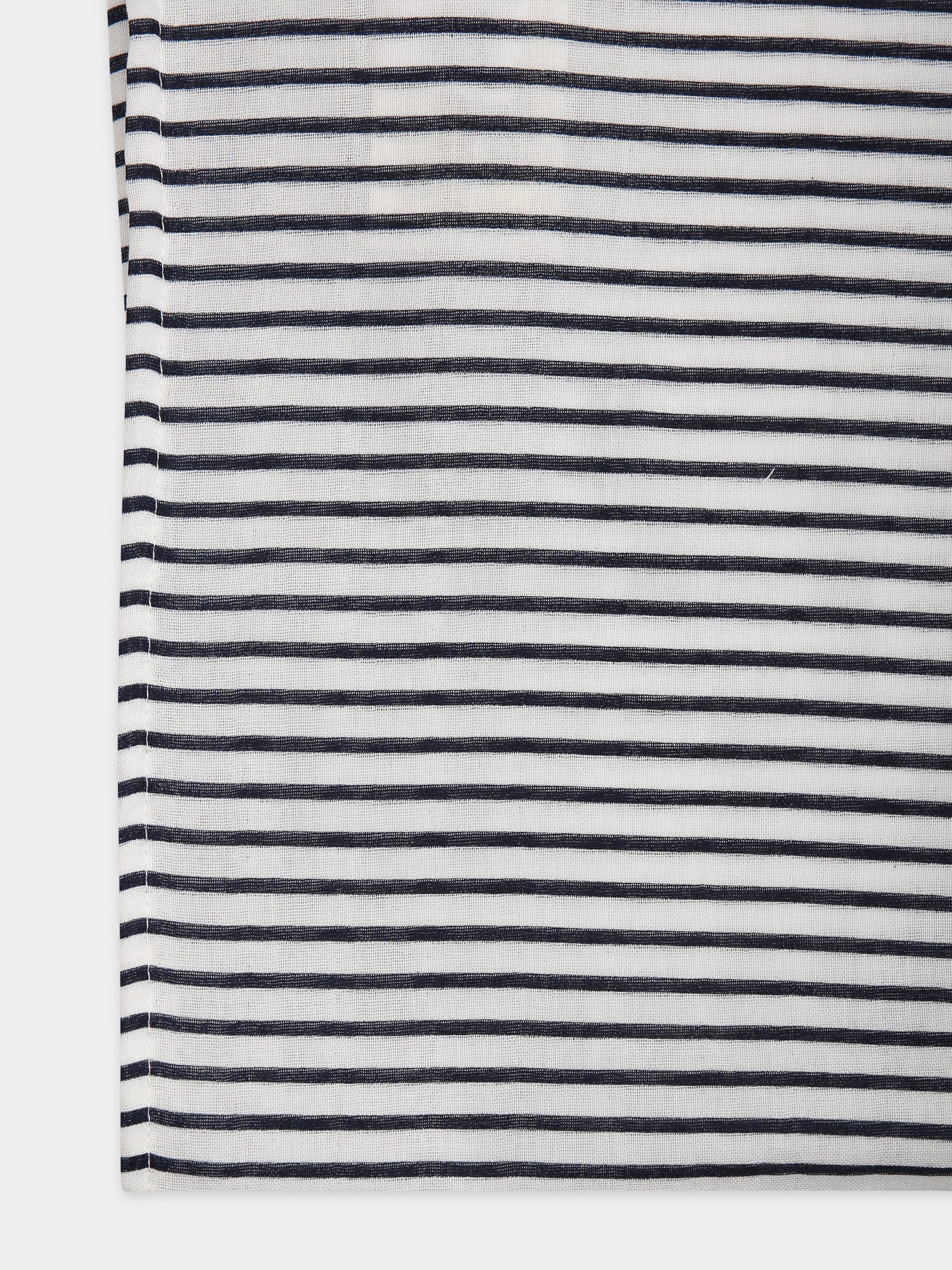 Coperta bianca per neonato a righe,Petit Bateau,A09Z4 01 MARSHMALLOW/SMOKING