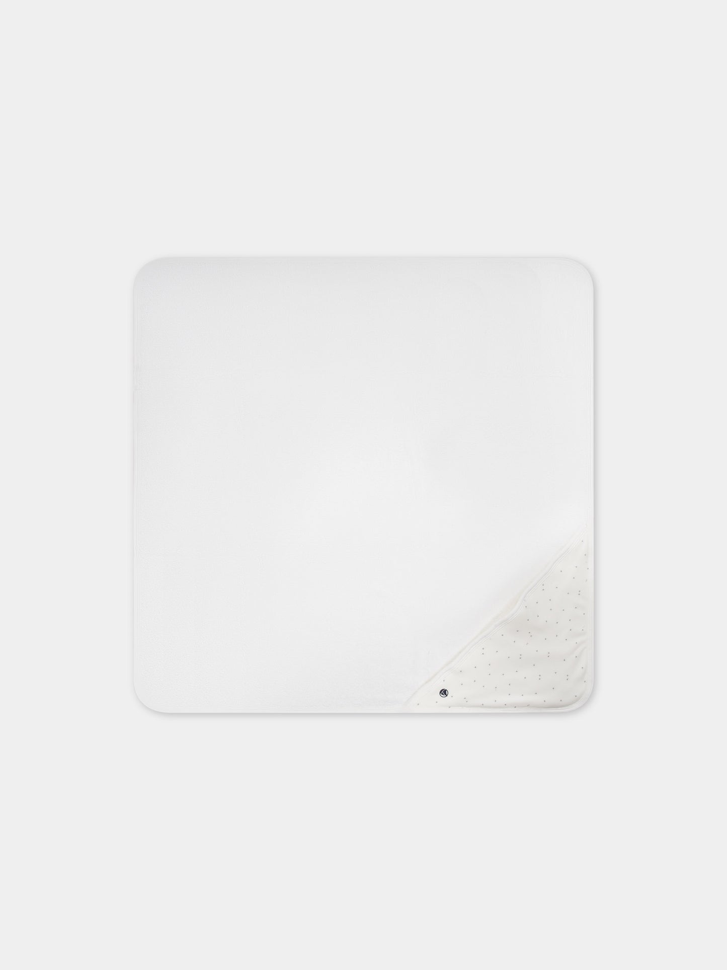 Accappatoio bianco per neonati con stelle,Petit Bateau,A09HE 01 MARSHMALLOW/GRIS