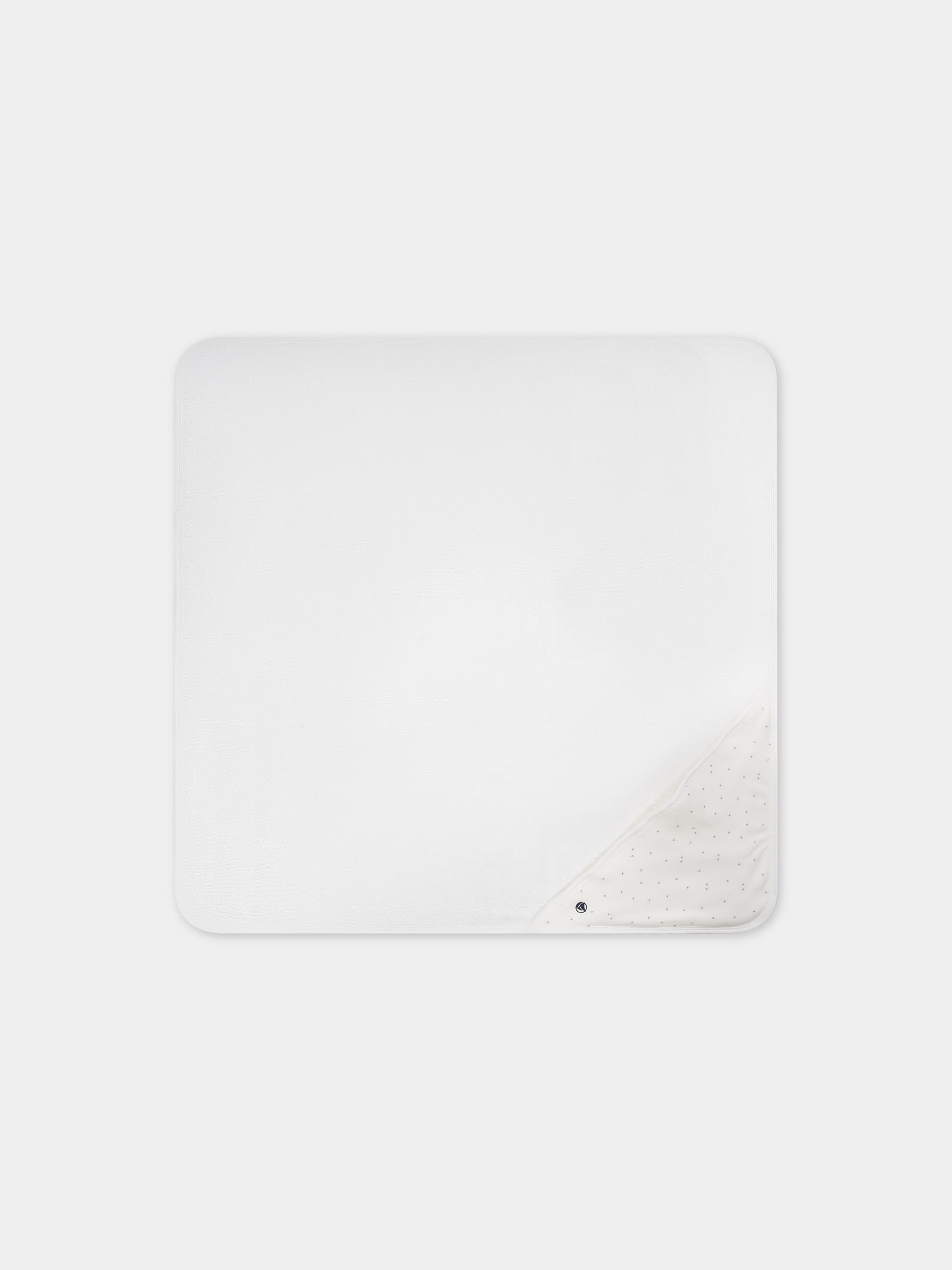 Accappatoio bianco per neonati con stelle,Petit Bateau,A09HE 01 MARSHMALLOW/GRIS