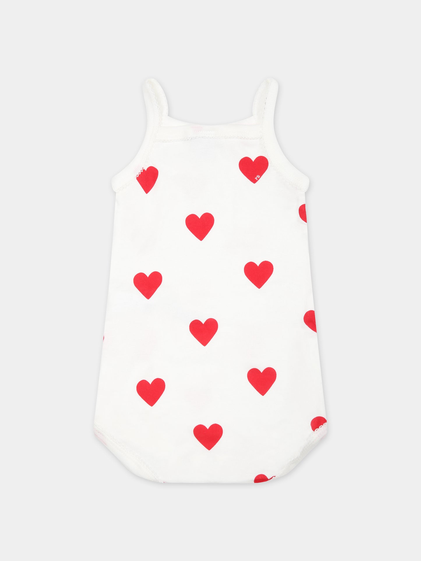 Set bianco per neonata con cuori,Petit Bateau,A04IX 00 VARIANTE 1