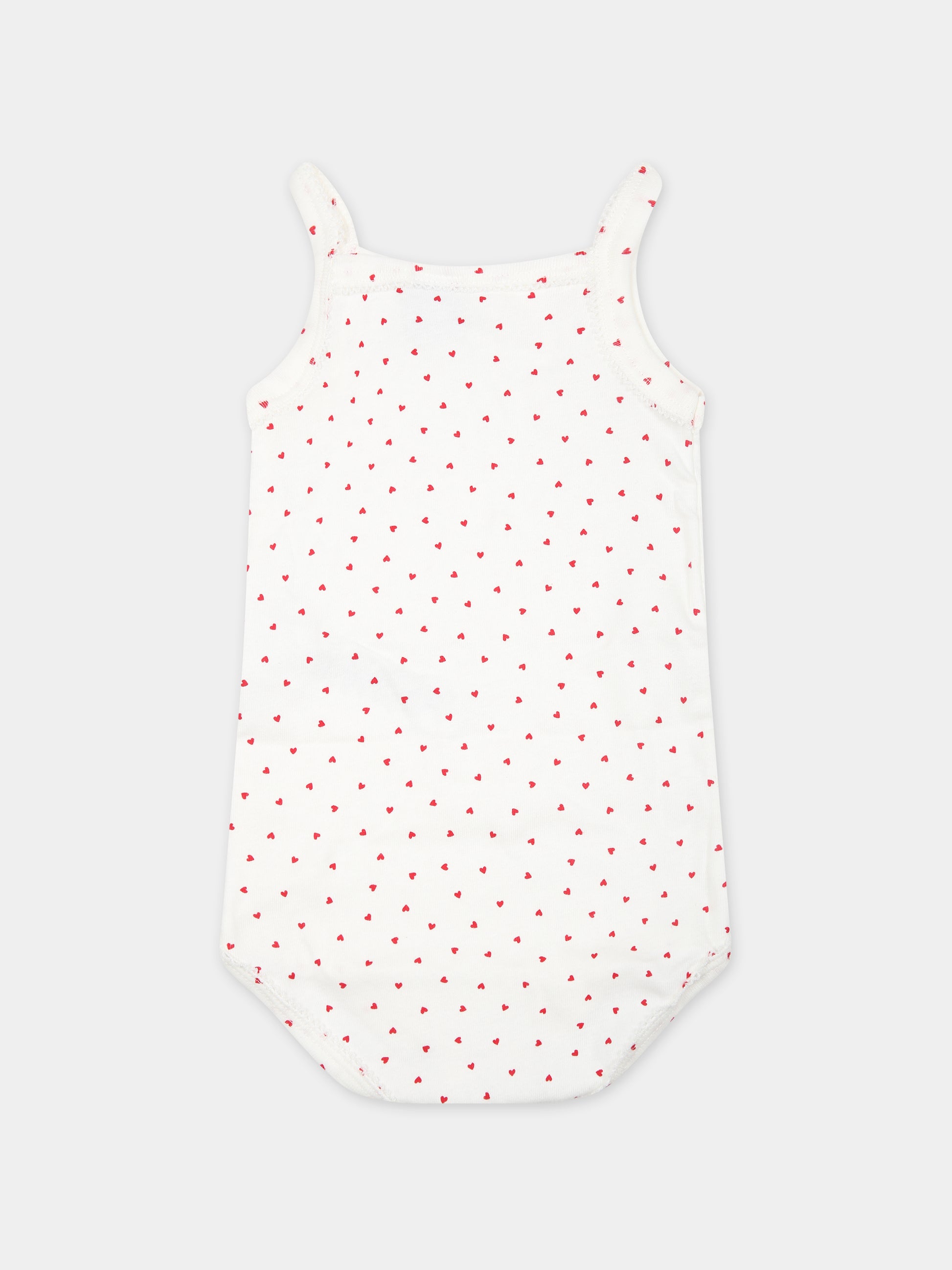 Set bianco per neonata con cuori,Petit Bateau,A04IX 00 VARIANTE 1