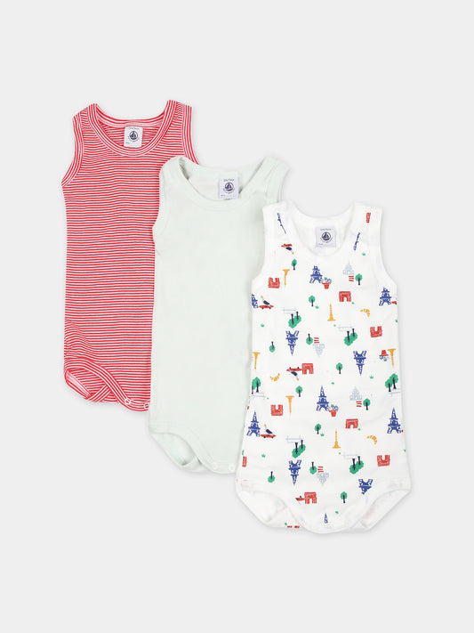 Set multicolor per neonati con stampa,Petit Bateau,A09YD 00 VARIANTE 1