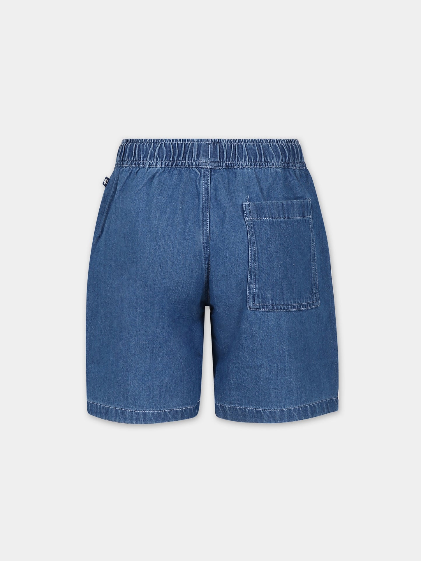 Shorts blu per bambino,Petit Bateau,A09NY 01 DENIM CLAIR