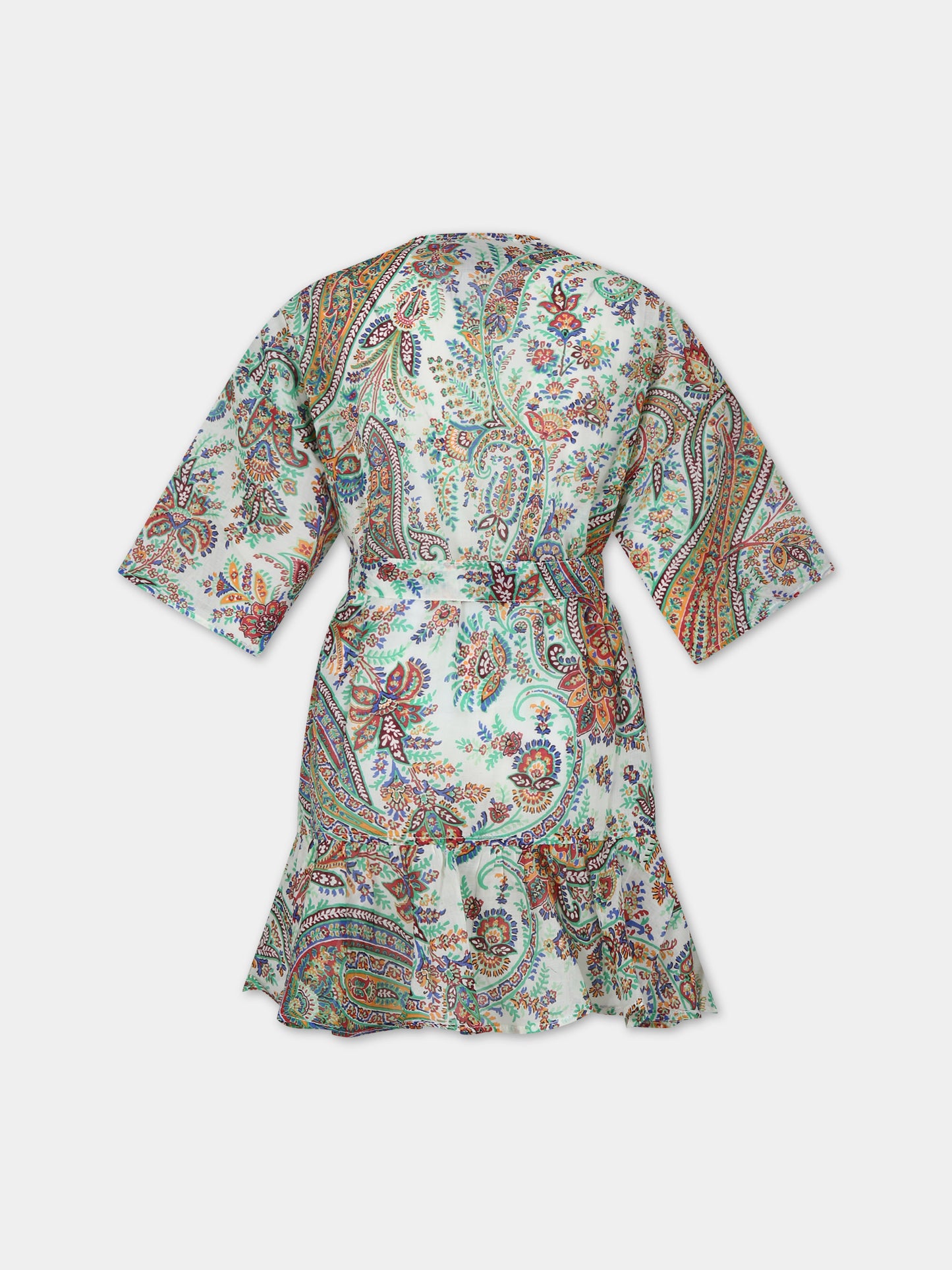 Copricostume avorio per bambina con motivo paisley,Etro,GU1B53 M0045 102MC