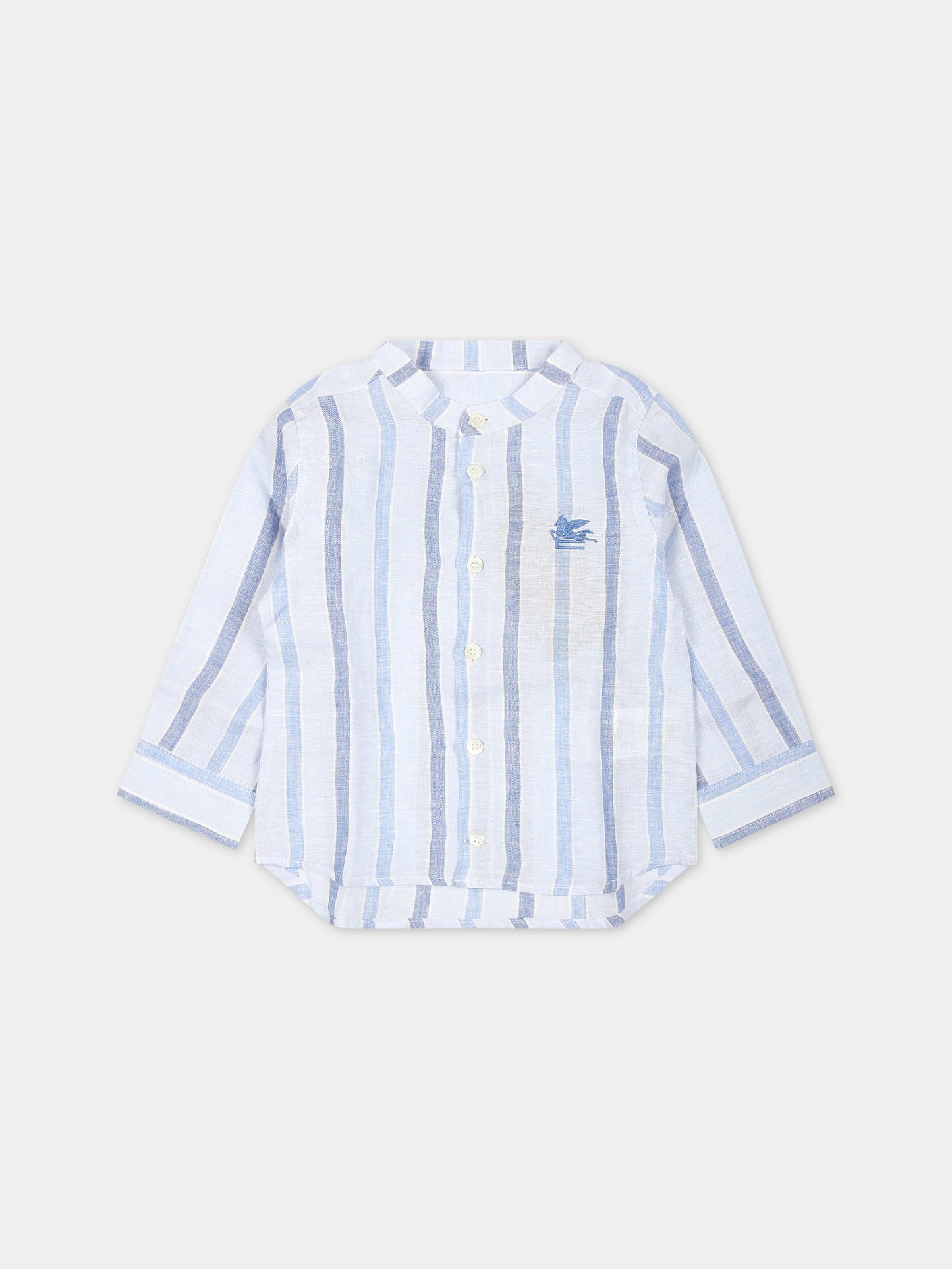 Camicia celeste per neonato con logo,Etro,GU5500 I0213 100BL
