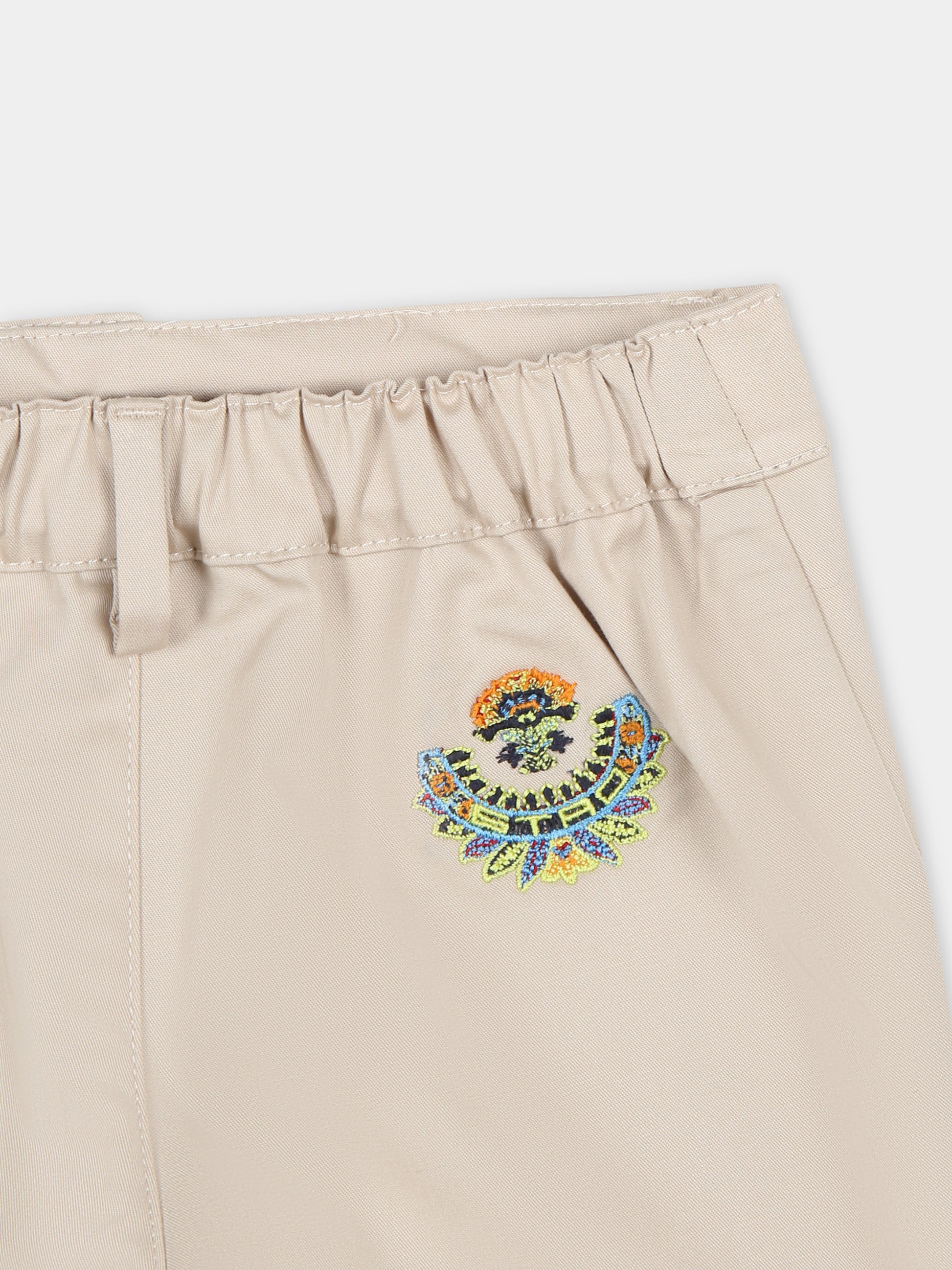 Shorts elegante beige per neonato,Etro,GU6529 G0019 108