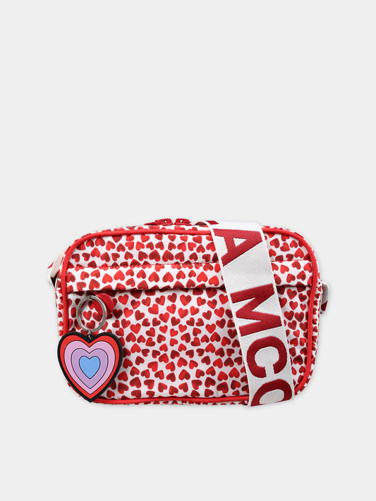Borsa casual rossa per bambina con cuori,Stella Mccartney Kids,TU0A98 Z1888 101RO