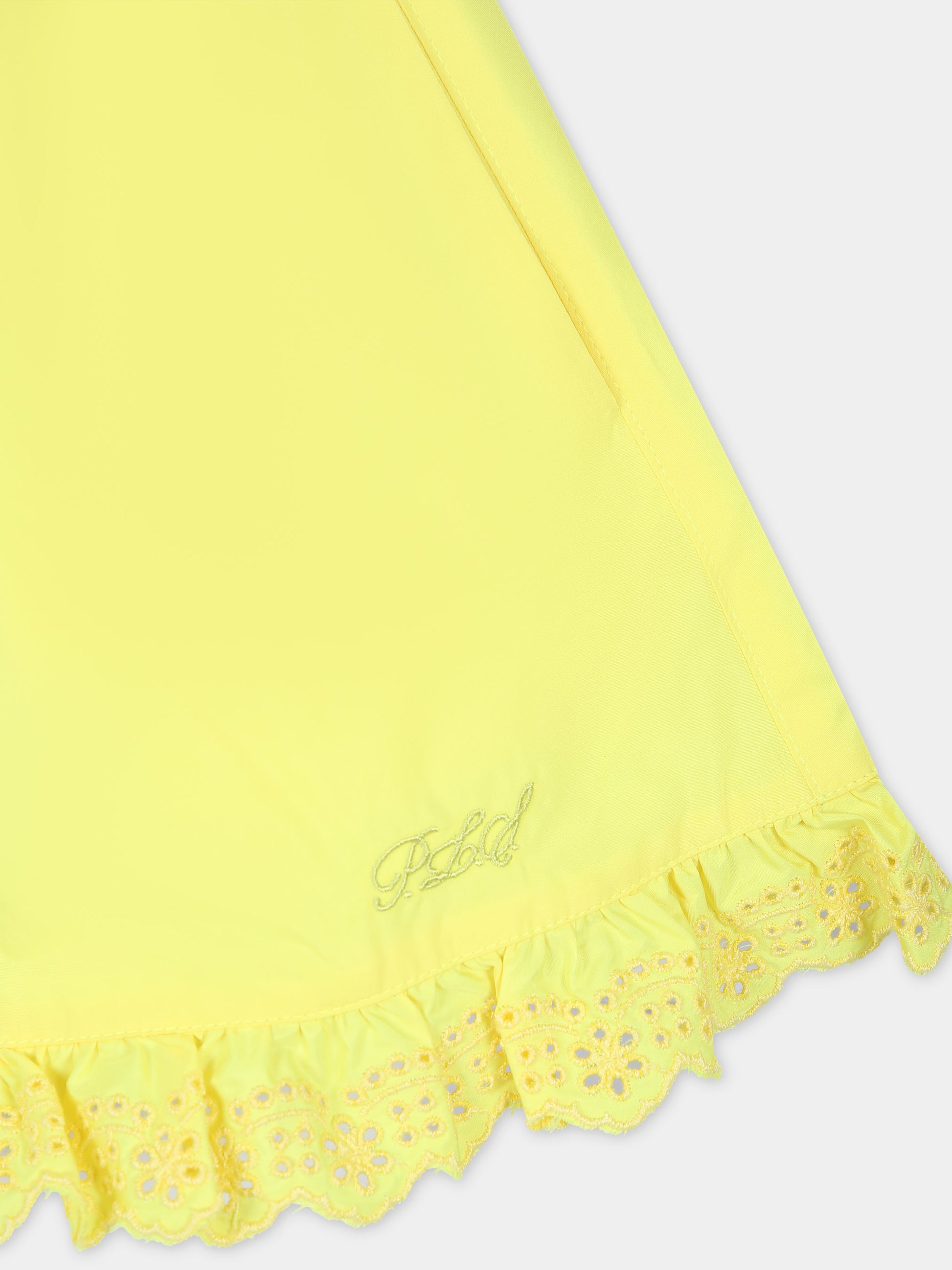 Shorts gialli per bambina con logo,Philosophy,PFBE015 0 TF001 2000