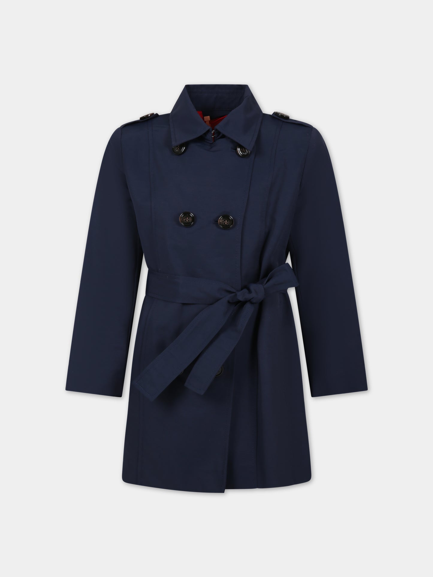 Trench blu per bambina,Max&co,MX0011 MX003 MAXJ3F MX851