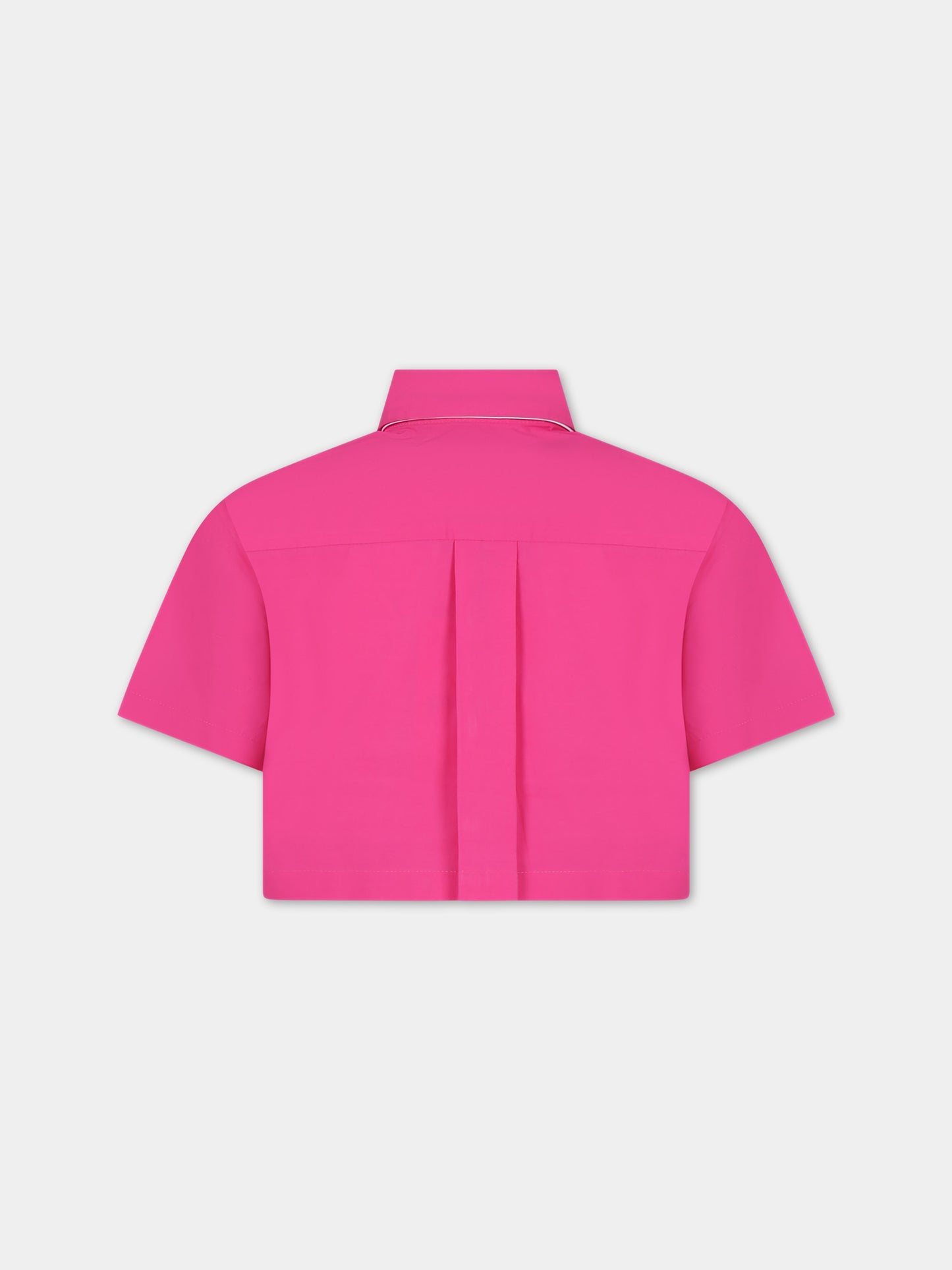 Camicia fucsia per bambina con logo,Max&co,MX0027 MX010 MAXC2F MX351