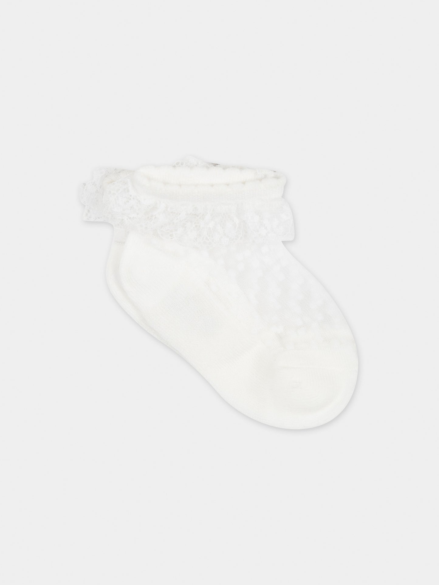 Calzini avorio per neonata,Mayoral,10654 064